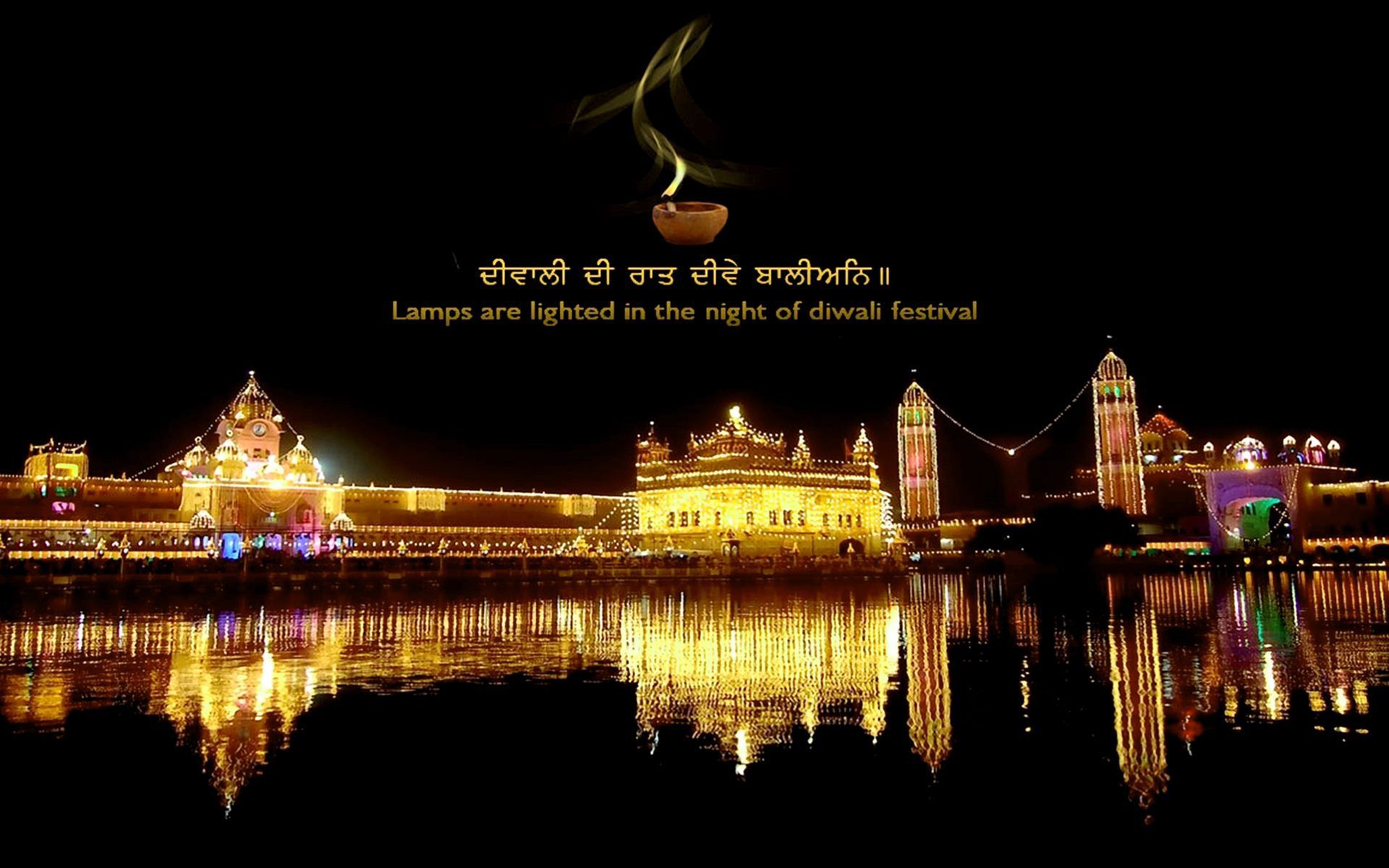 1920x1200 Diwali Night At Golden Temple Sri Darbar Sahib HD Wallpaper