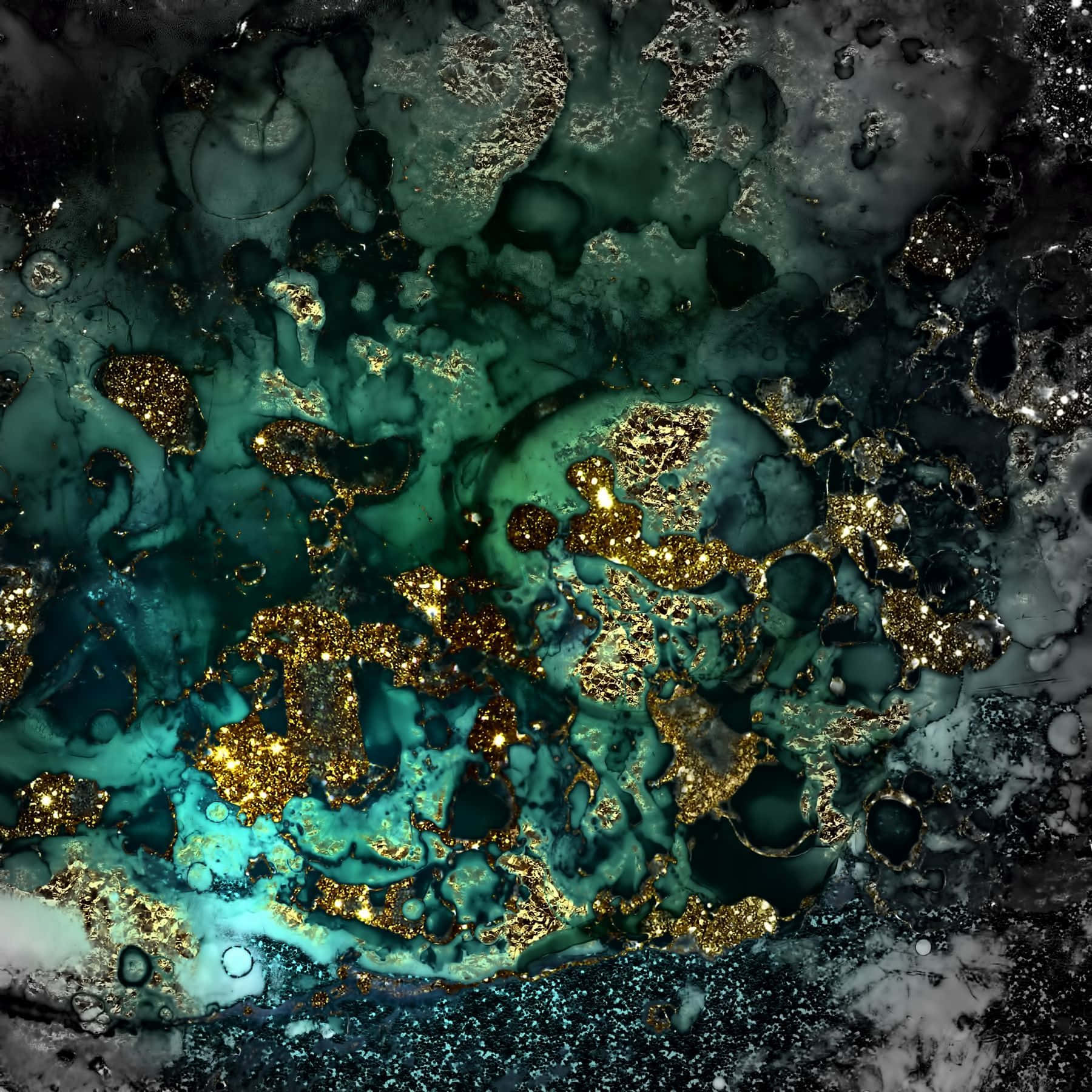 1800x1800 Green Marble Background