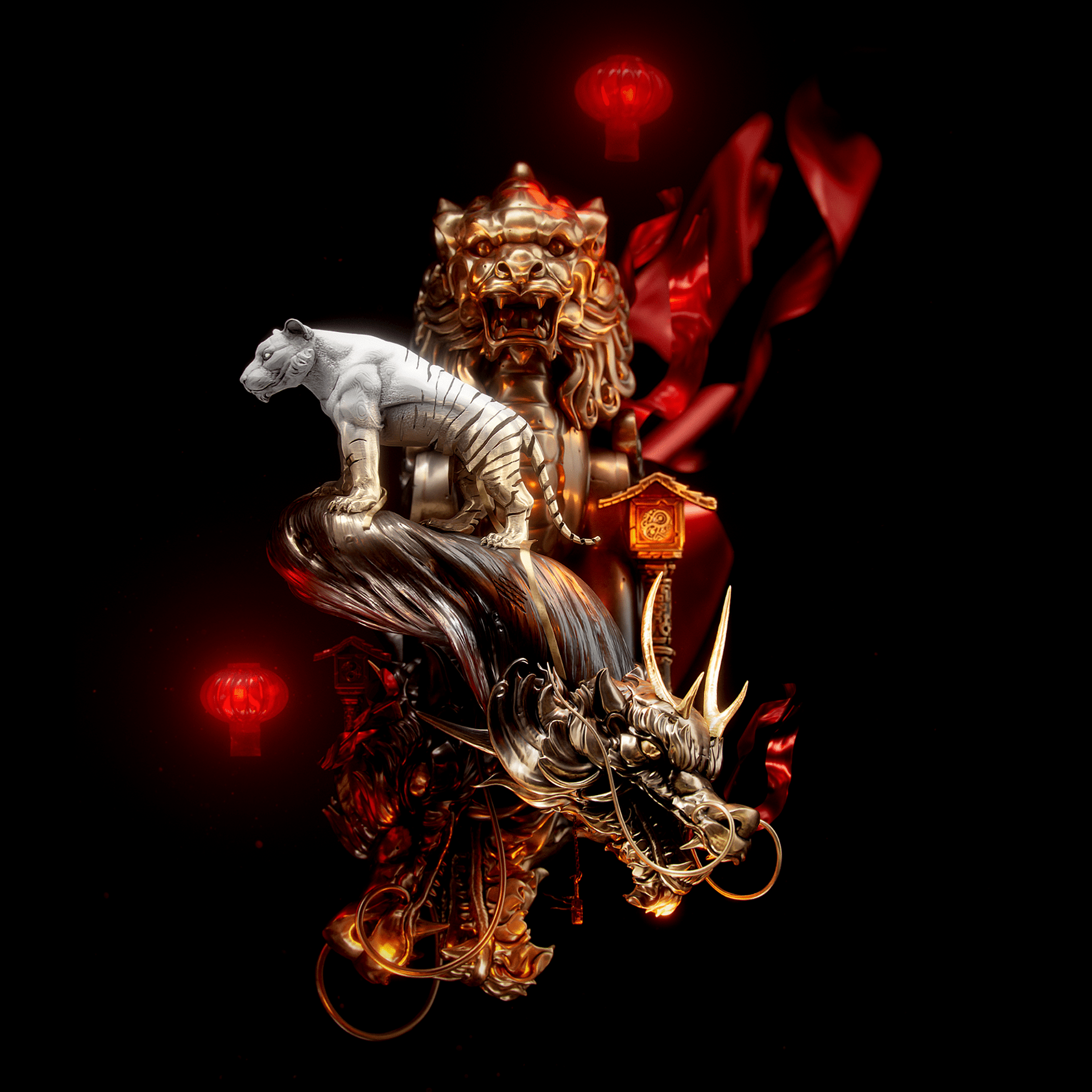 1920x1920 Adam Spizak White Tiger