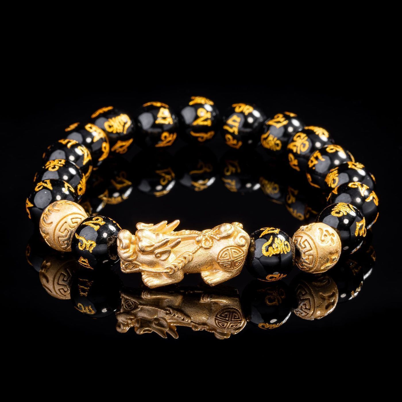 1400x1400 Feng Shui Pixiu Black Obsidian Wealth Bracelet