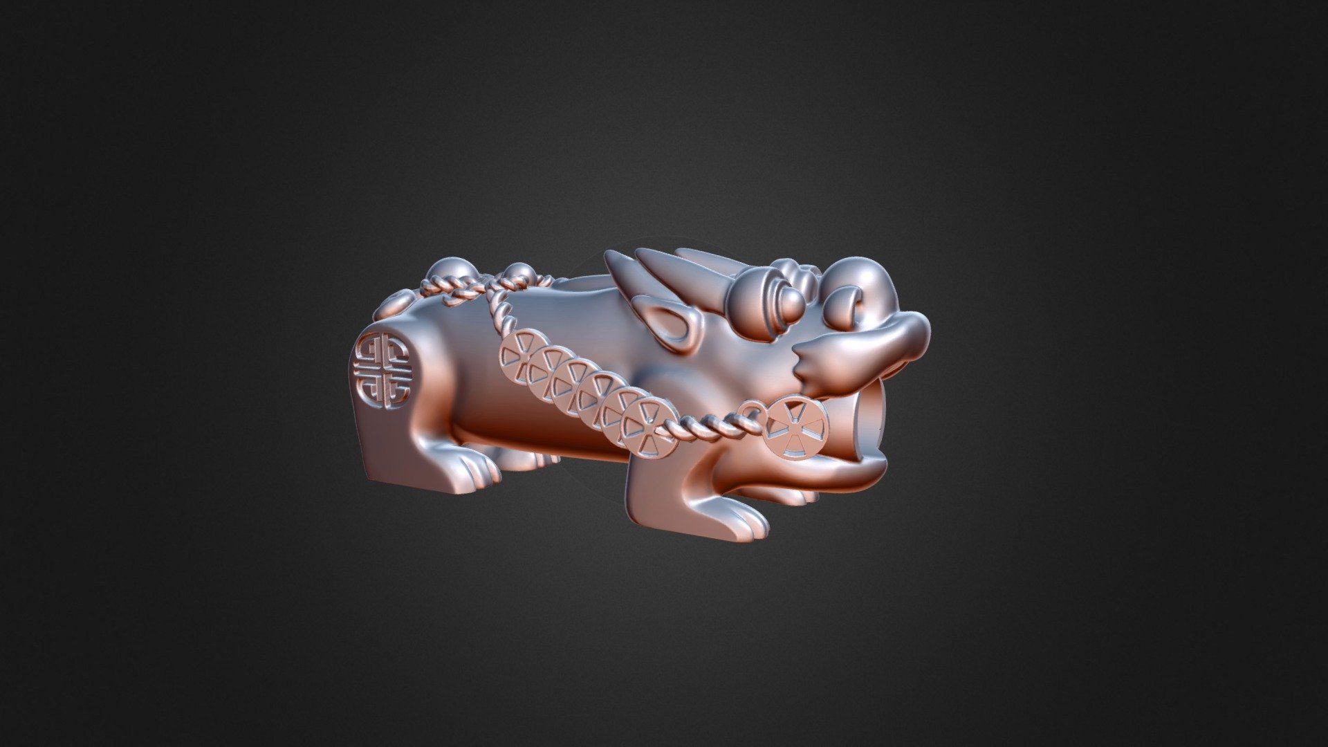 1920x1080 Pi Xiu 3D Print model for bracelet Royalty Free 3D model by pepetrincado [0974987]