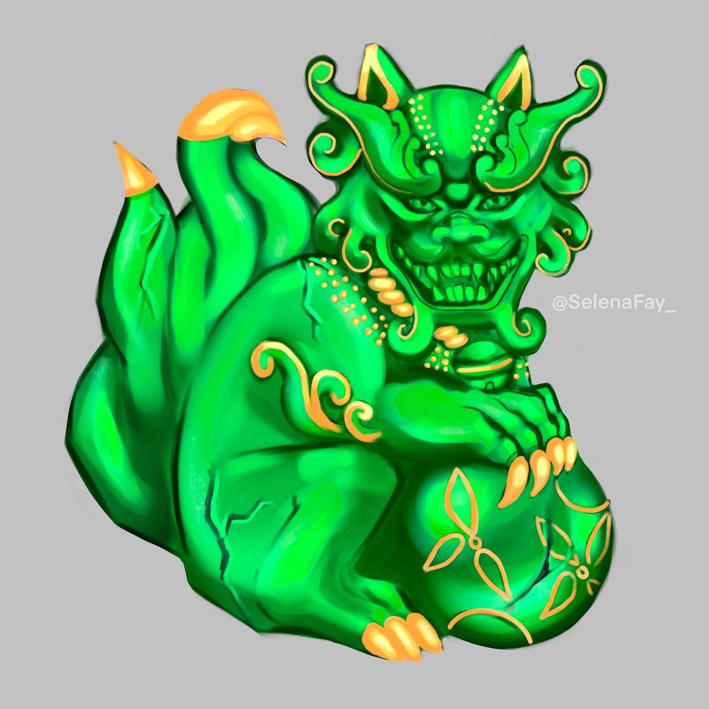 1440x1440 ❦ on X: Guardian Foo Dog (by Selena Fay) / X