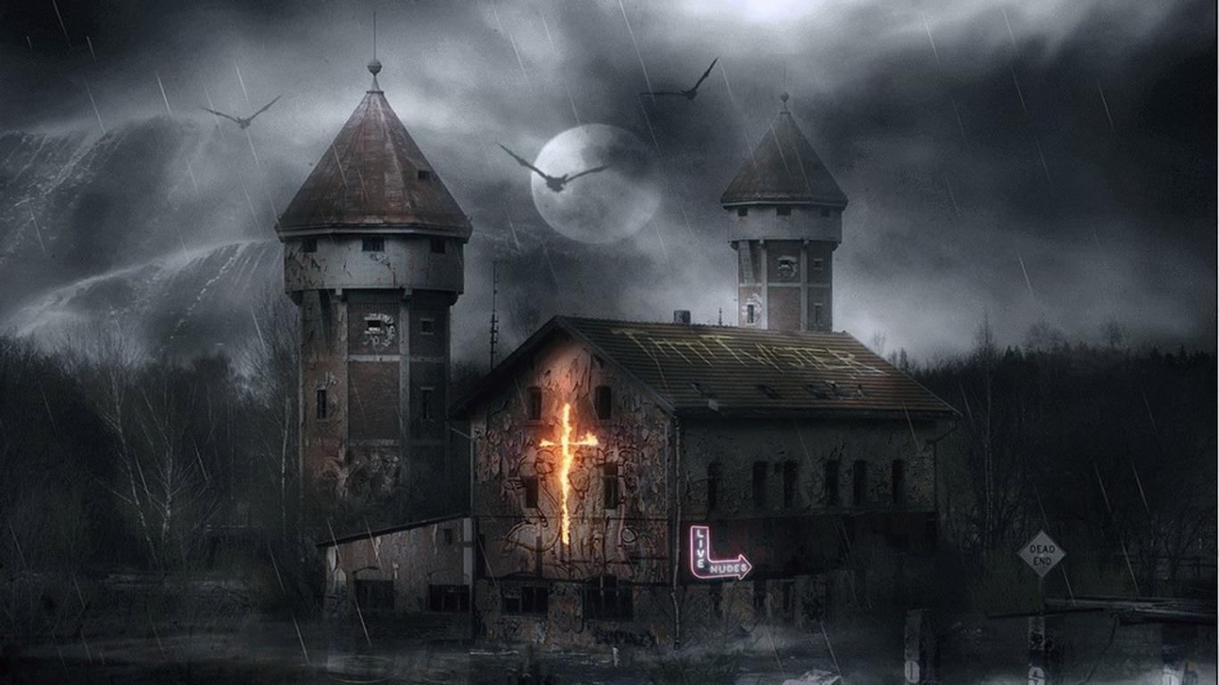 1366x768 Scary Places Wallpaper