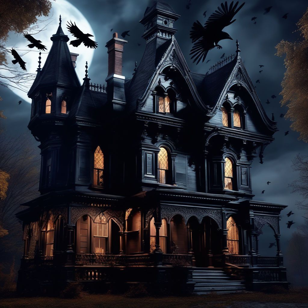 1024x1024 dark old house