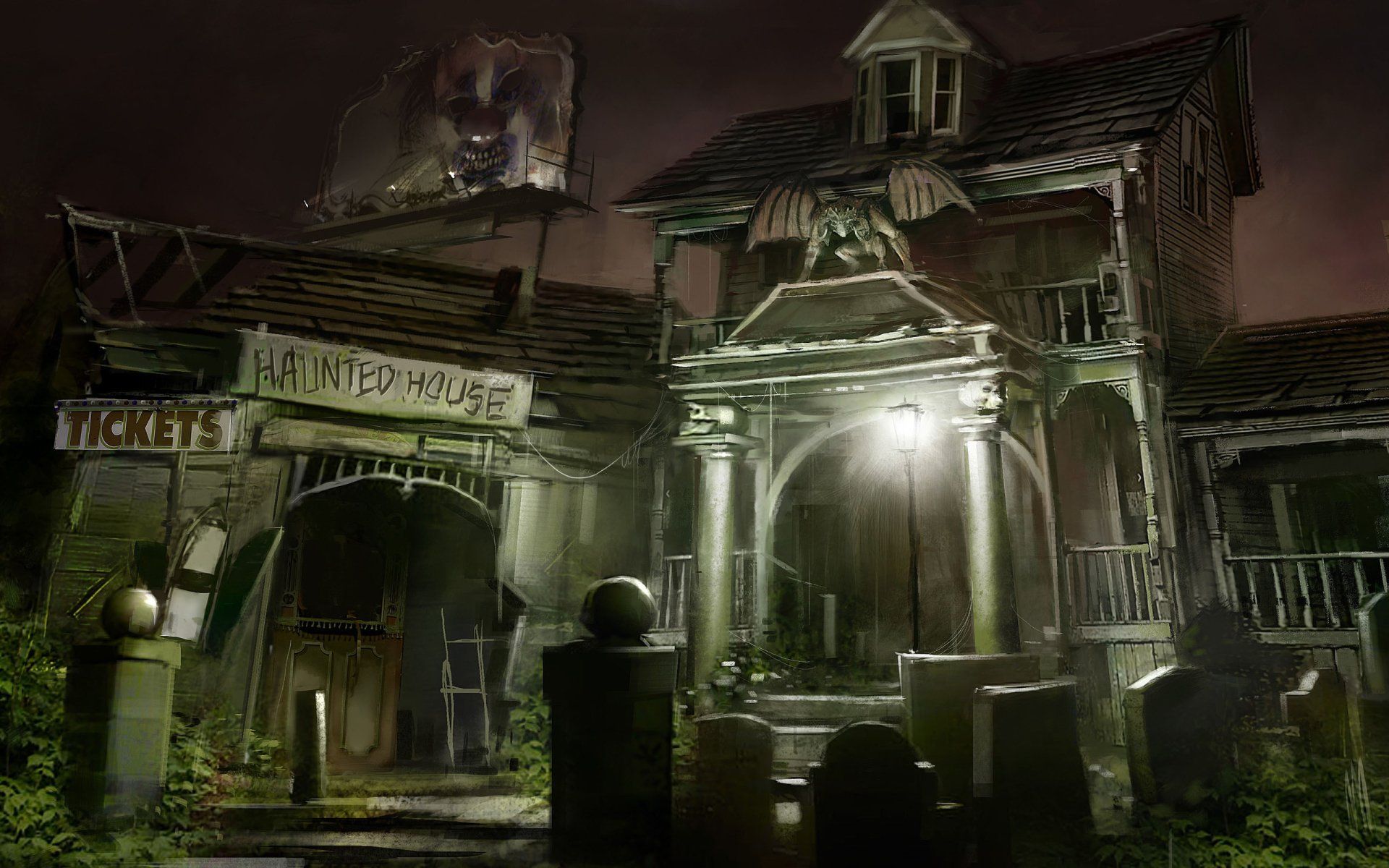 1920x1200 Haunted House HD Wallpaper and Background