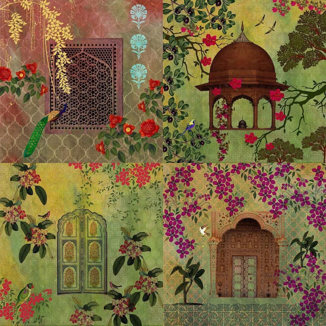 1080x1080 Krsnaa Mehta on Instagram: “Monumental collage. #newWork #WallArt #india #heritage #monuments”. Wallpaper, Buy wallpaper online, Wallpaper online