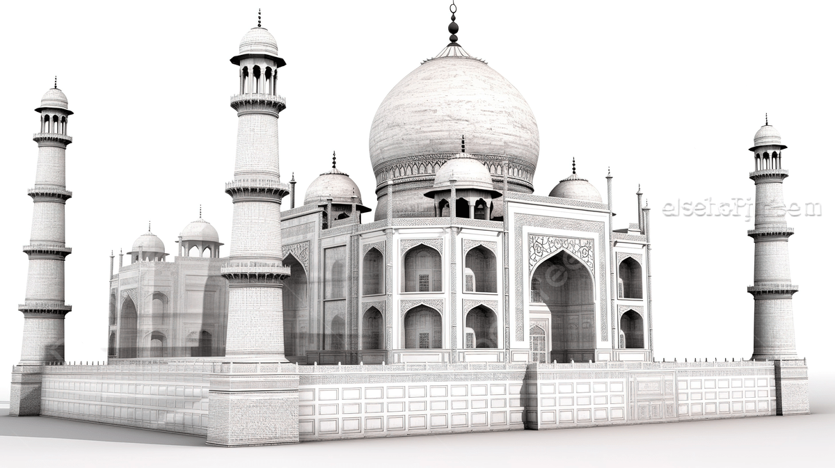 1200x673 India S Iconic Monuments In Stunning 3D Illustrations Against A White Background, Indian Heritage, Taj Mahal, India Tourism Background Image And Wallpaper for Free Download