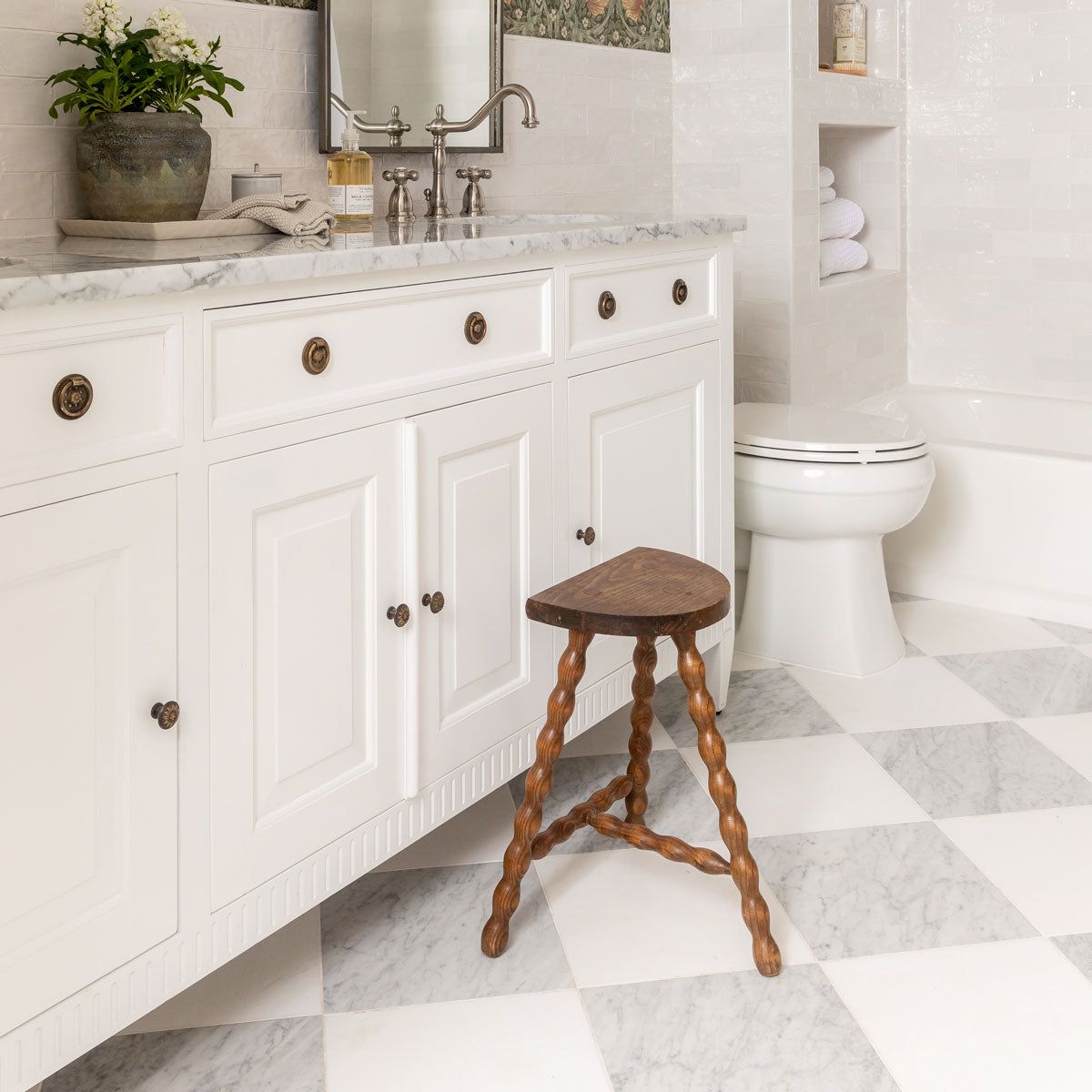 1200x1200 Bianco Carrara 12 x 12 Honed Marble Tile
