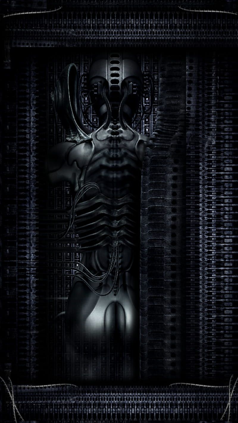 800x1422 H R Giger, alien, art, HD wallpaper