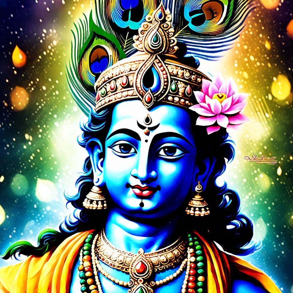 1024x1024 Charming Lord Vishnu cosmic