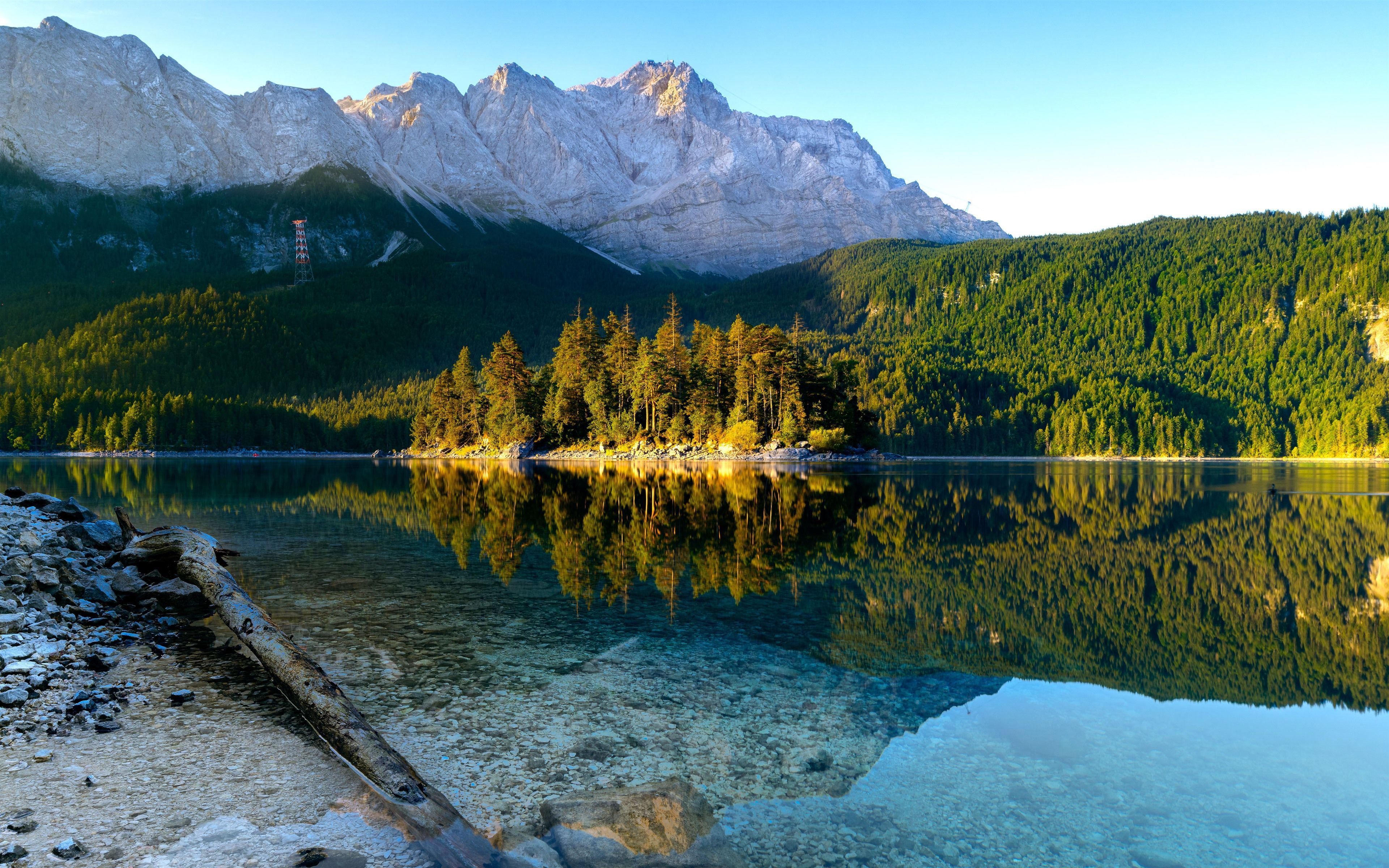3840x2400 Morning Valley Lake Eibsee Grainau Germany 5K