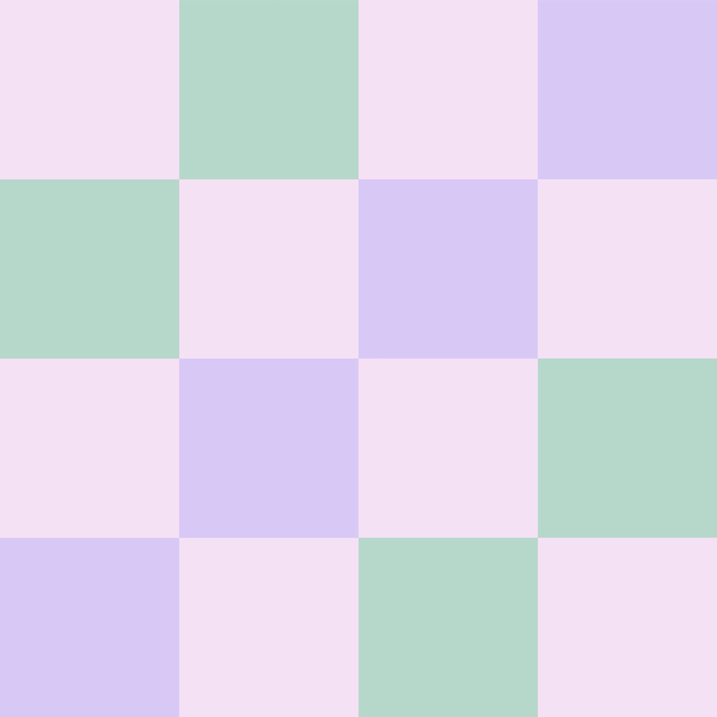 1445x1445 Checkmate' Checkerboard Wallpaper in Lavender, Pistachio and Pink Cha