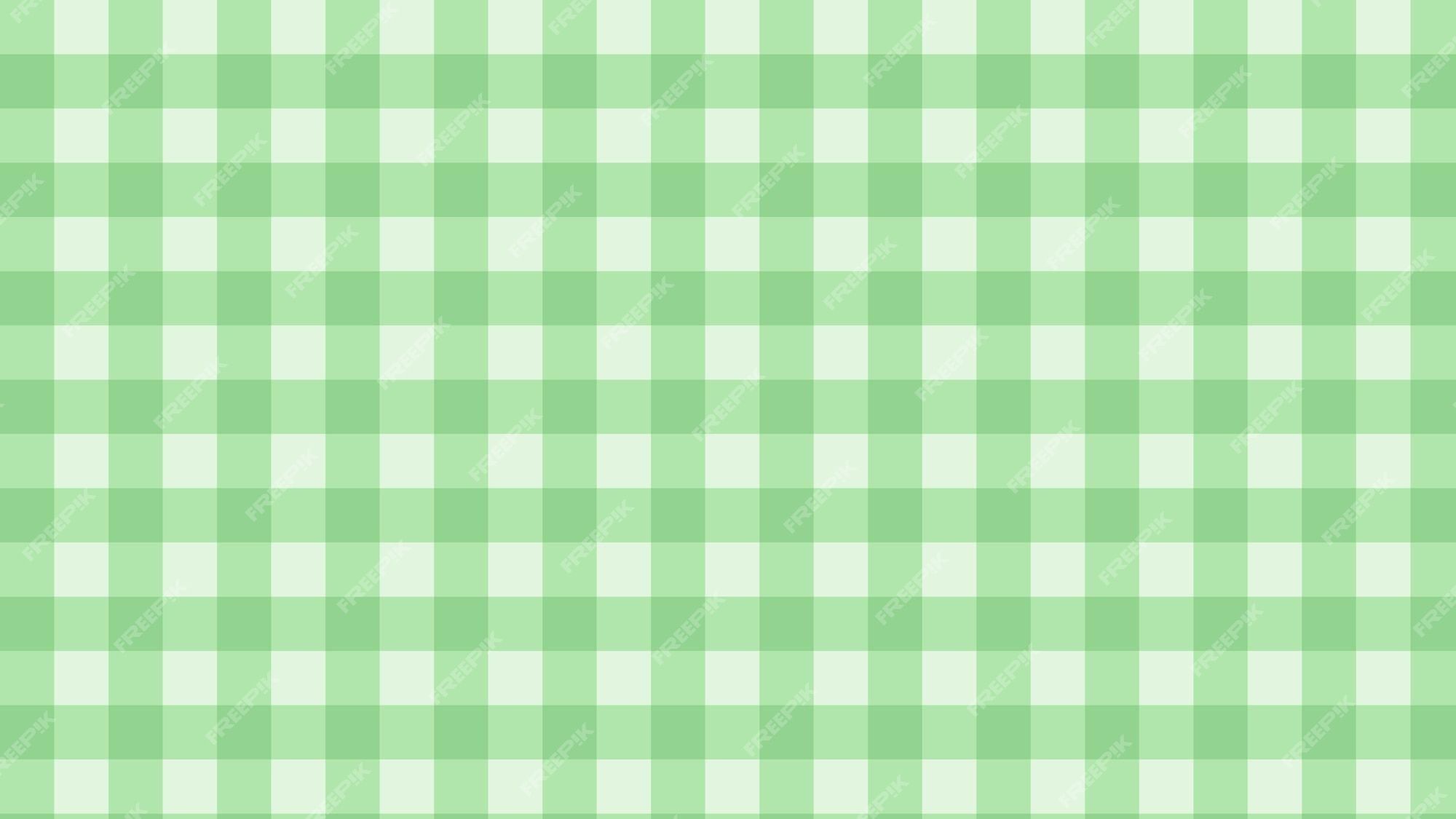 2000x1125 Premium Vector. Big green gingham checkerboard aesthetic checkers background illustration perfect for wallpaper backdrop postcard background