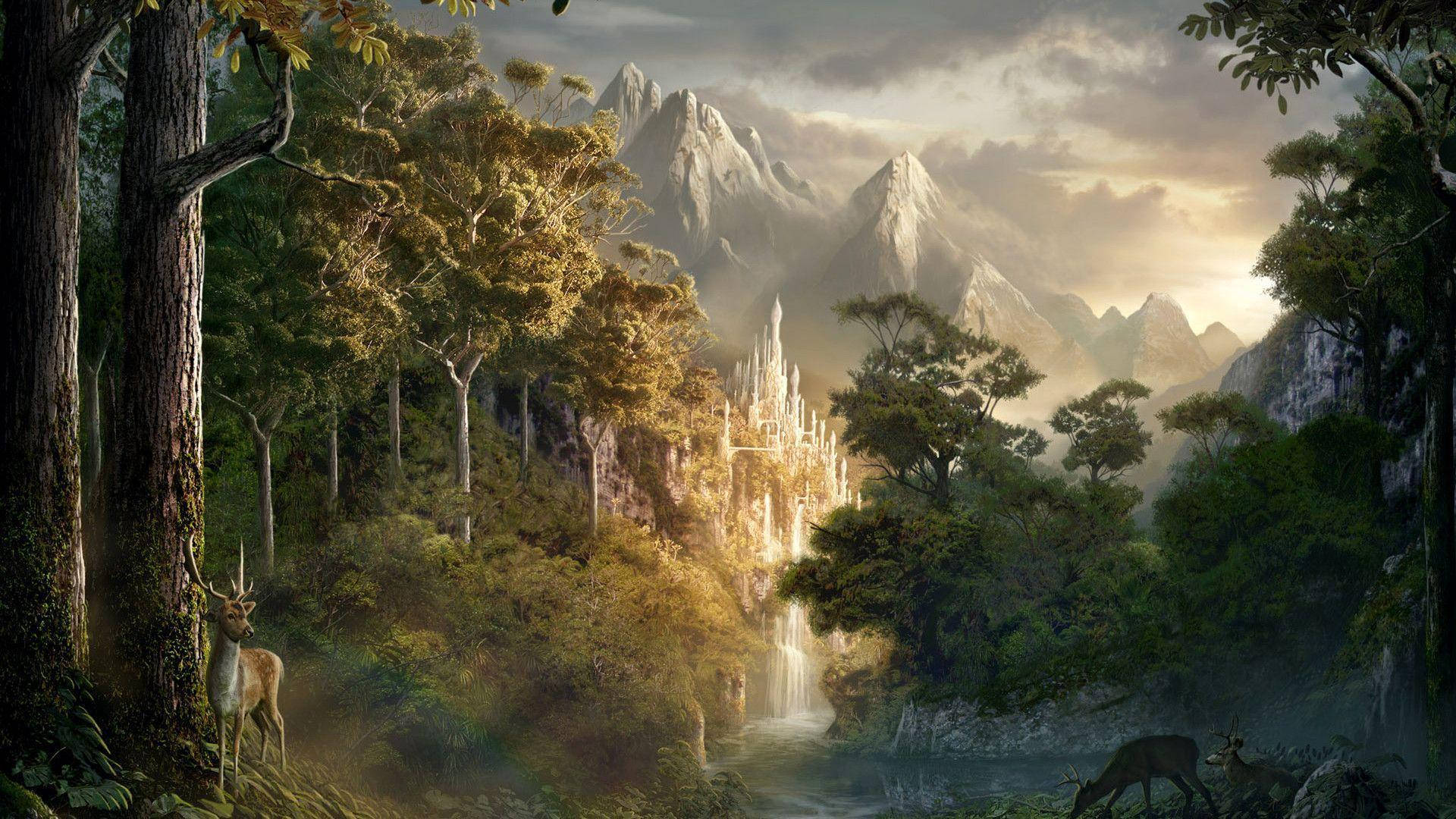 1920x1080 Download Image Exploration of the Mystical Mountain Lake Wallpaper
