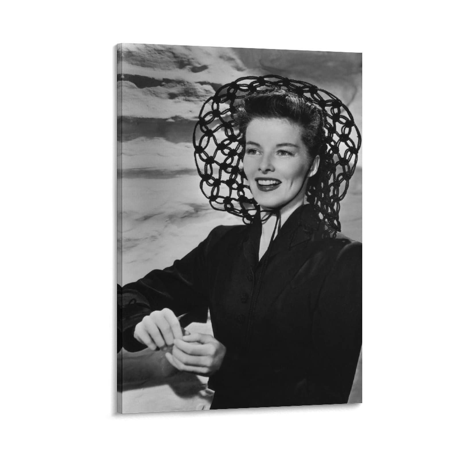 1600x1600 Black and White Poster of Actress Katharine Hepburn Poster for Room Aesthetic Decorative Painting Canvas Wall Art Picture Print for Modern Family Bedroom 16x24inch(40x60cm): Posters & Prints