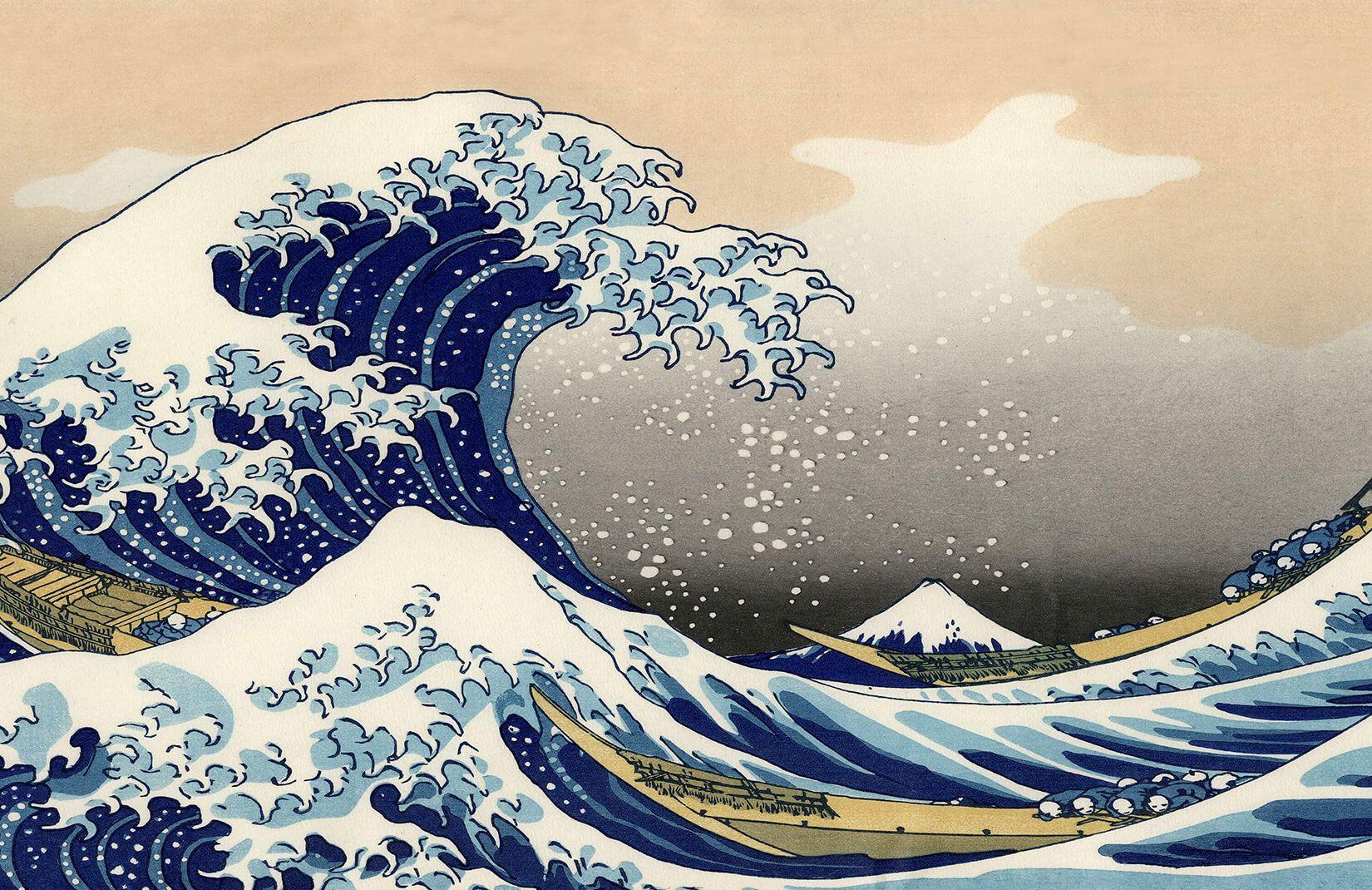 1650x1070 The Great Wave by Hokusai Wall Mural. MuralsWallpaper.co.uk