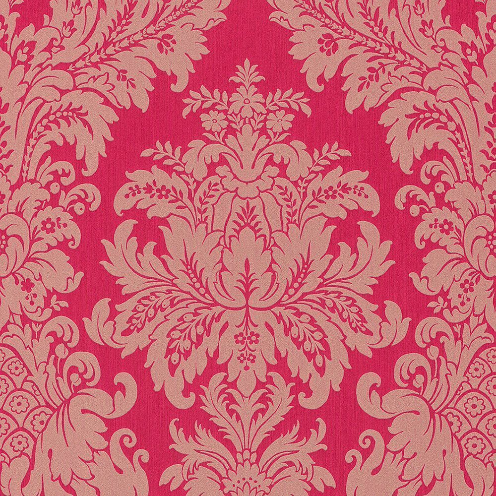 1000x1000 Fuchsia Floral Damask Wallpaper R4151. Vintage Home Interior