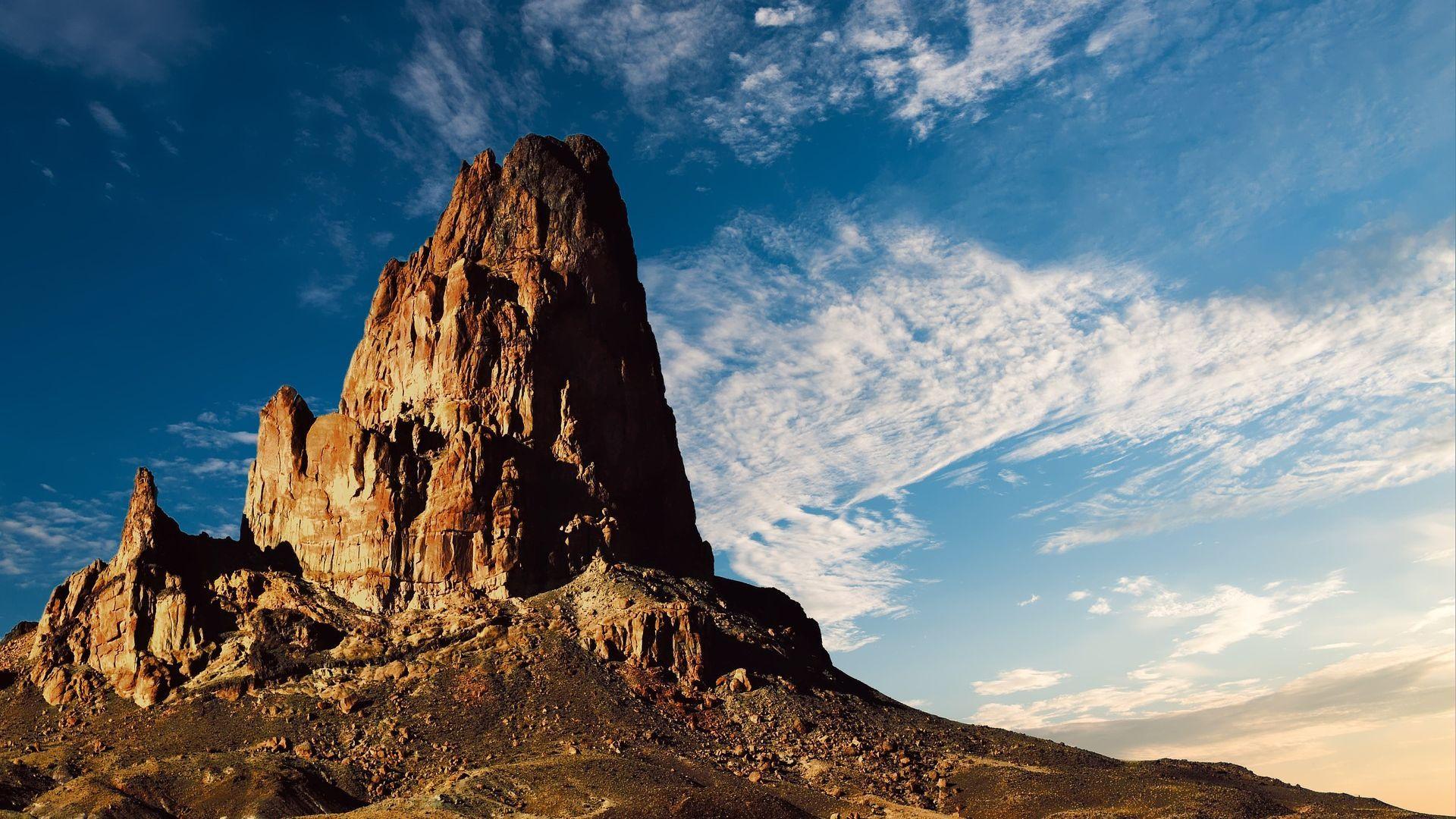 1920x1080 Desert Landscape Mountain Wallpaper