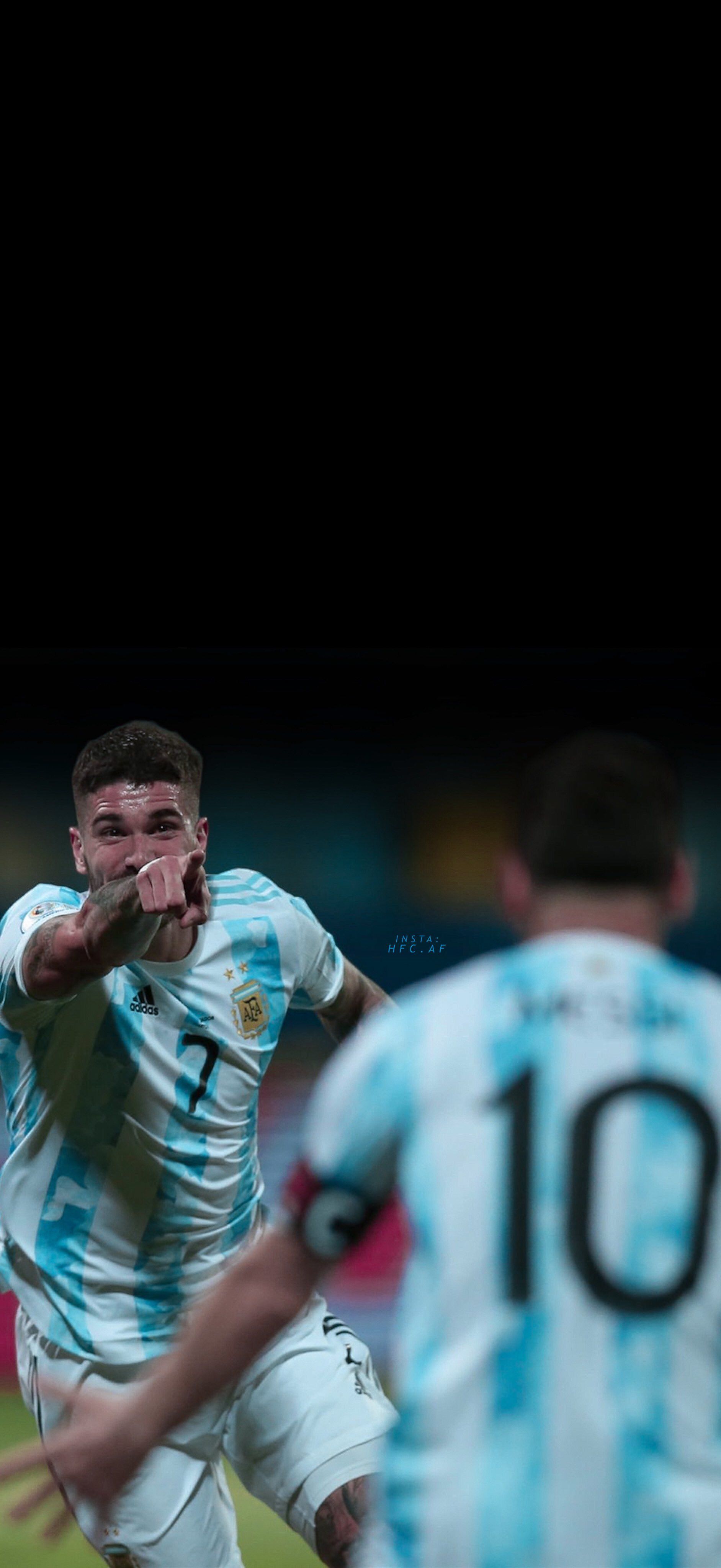 1883x4096 خالدز on X: #Wallpaper. Rodrigo De Paul &amp; Lionel Messi #ARGECU #CopaAmérica / X
