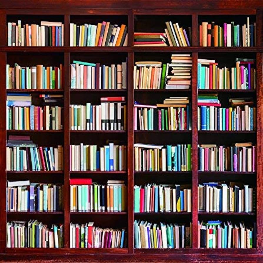 894x894 Amazon.com : Leowefowa 6X6FT Bookshelf Backdrop Study Room Bookcase Interior Decoration Wallpaper School Library Vinyl Photography Background Kids Students Photo Studio Props