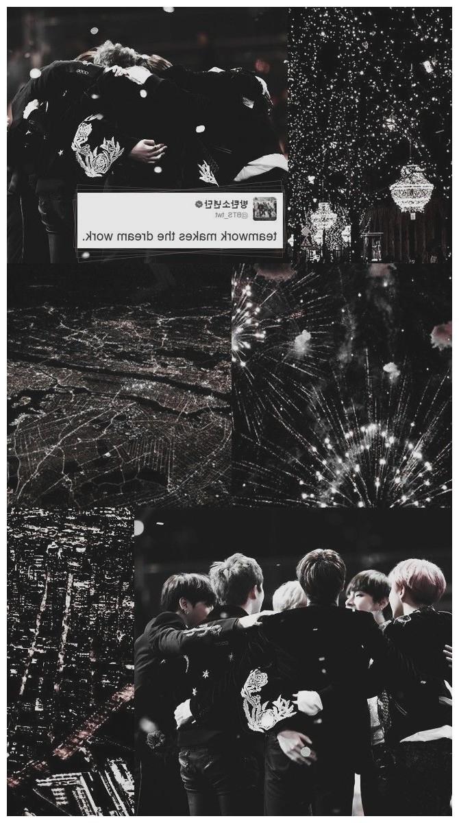 670x1200 Bts Black Aesthetic Wallpaper