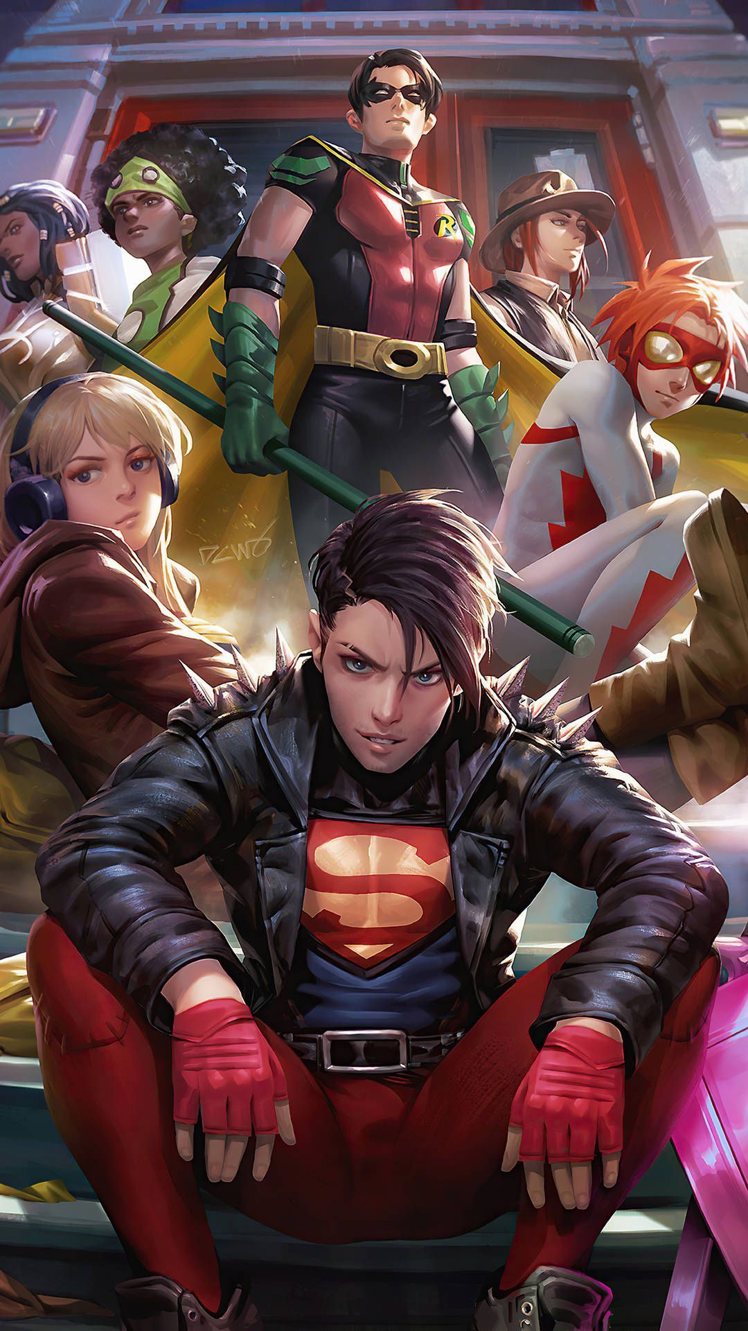 1080x1920 Download Young Justice Graphic Fan Art Wallpaper