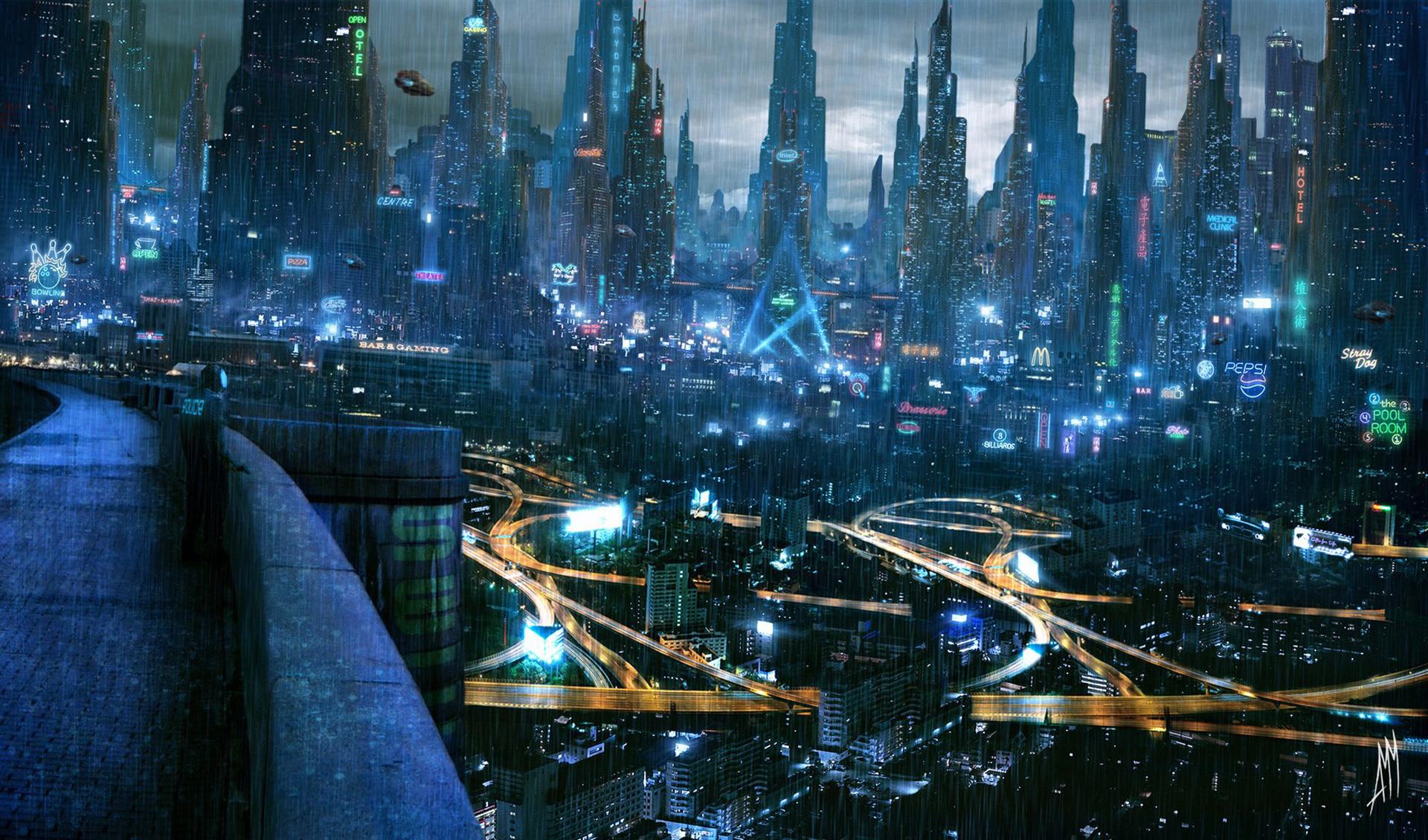 1920x1129 Hình nền thành phố khoa học viễn tưởng 9 - 1920 X 1129