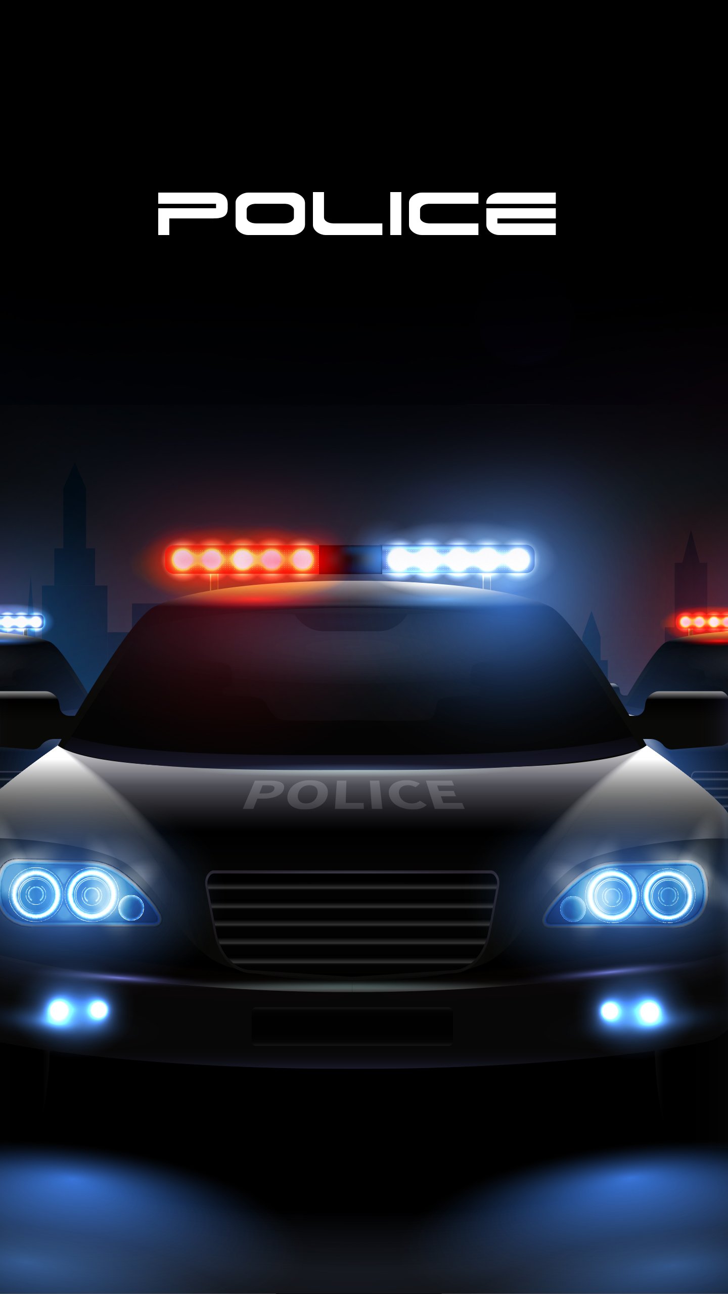 1440x2560 Police Car Wallpaper