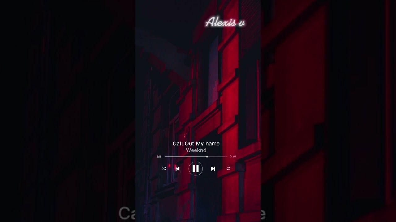 1280x720 Weeknd- Call Out My Name cappella version