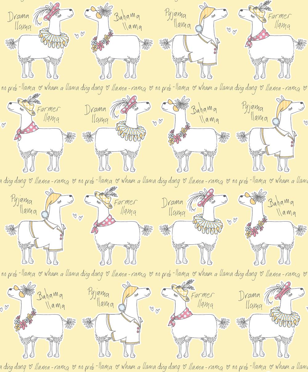 1000x1208 Llama Rama By Albany : Wallpaper Direct
