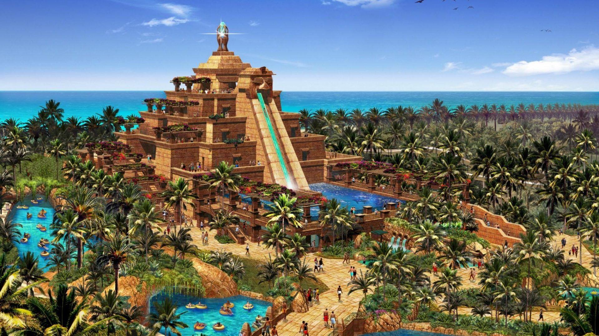 1920x1080 Monuments: Art Hotel Atlantis Paradise Dubai Das Aquaventure Der