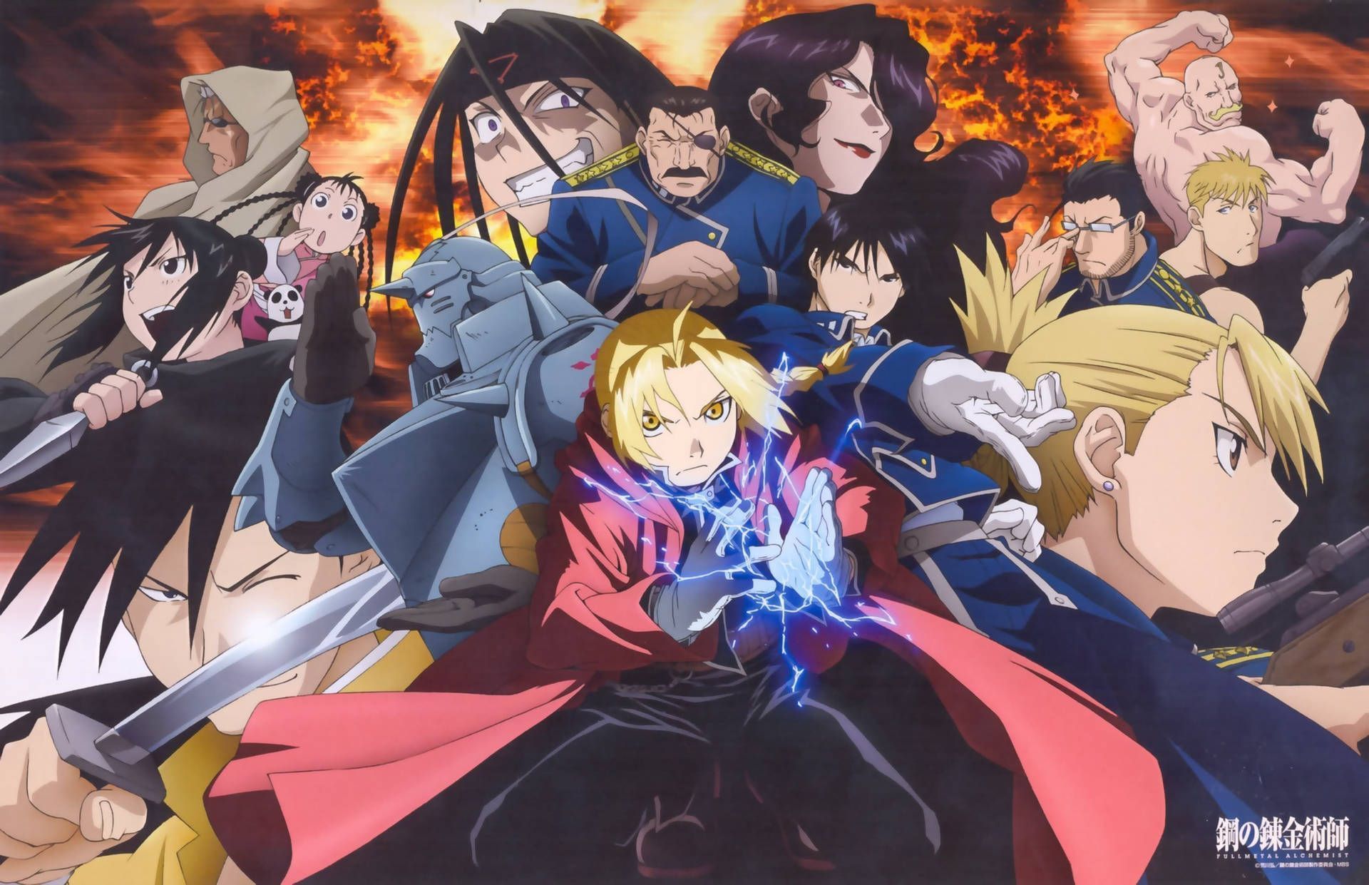 prompthunt: anime wallpaper, Artwork by Hiromu Arakawa, in style of Fullmetal  Alchemist anime , background of fullmetal alchemist, [Edward Elric] and  [Alphonse Elric] posing for a photo, hyper detailed, cinematic