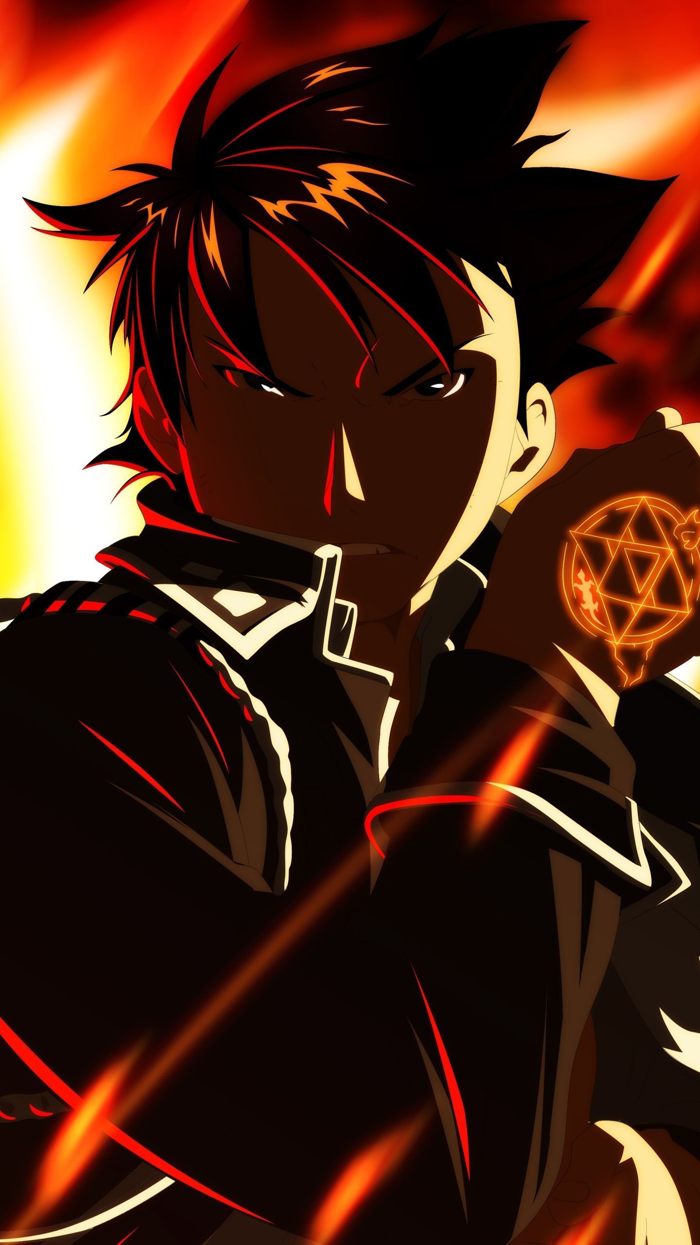 1440x2560 HD desktop wallpaper: Anime, Fullmetal Alchemist, Roy Mustang download free picture