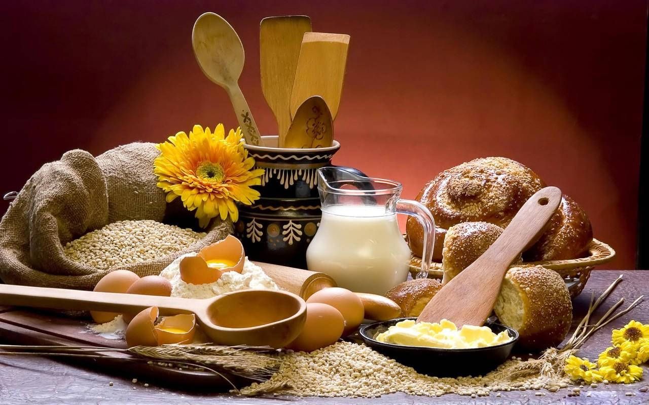 1280x800 Download Butter With Dairy And Farm Products Wallpaper