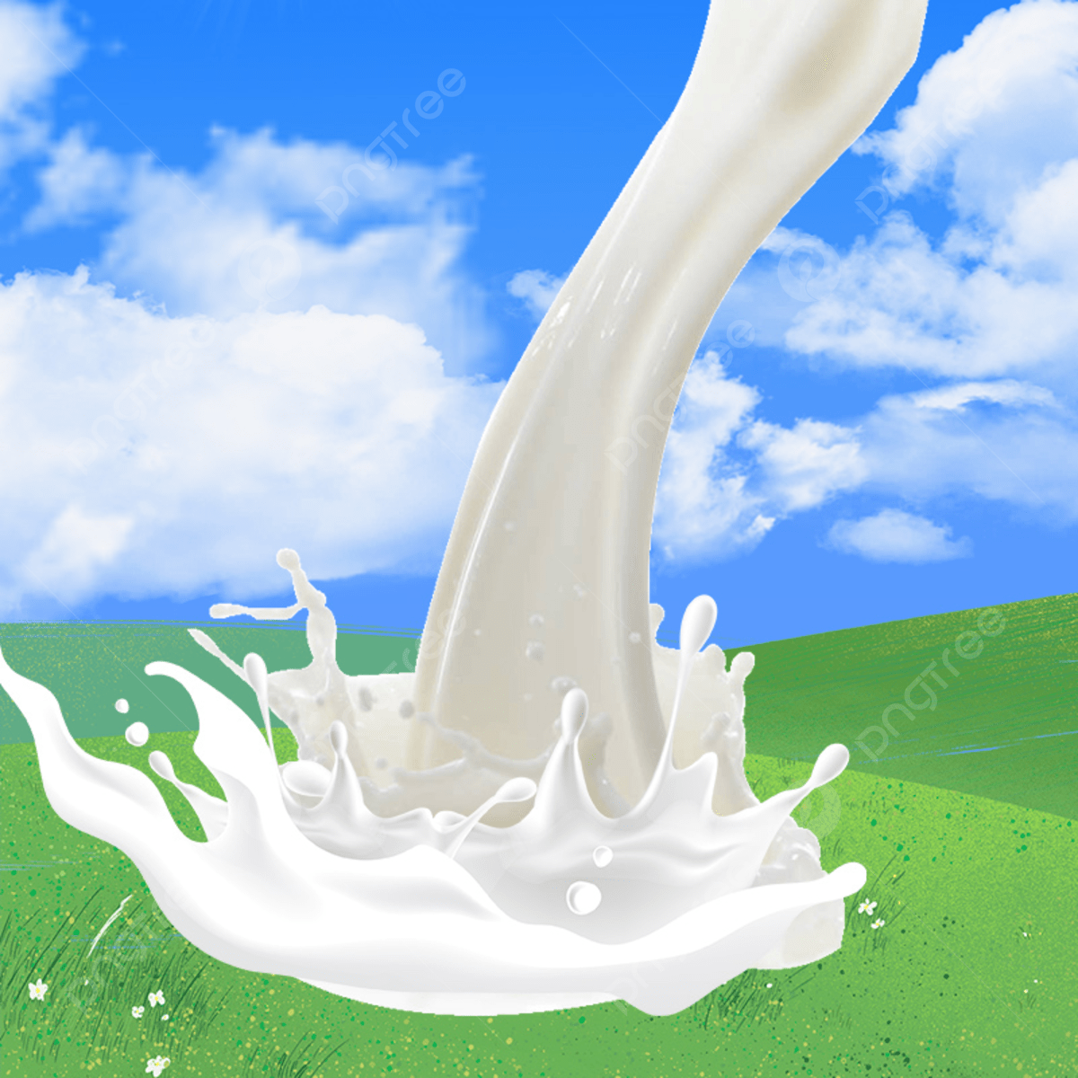 1200x1200 Milk Milk Powder Dairy Product Psd Layered Main Picture Background Material, Grassland, Grassland Background, Fresh Background Background Image And Wallpaper for Free Download