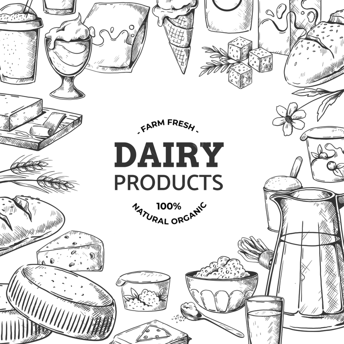 1200x1200 Dairy Products Framing Milk Product Background, Grocery, Cheese, Template Background Image And Wallpaper for Free Download