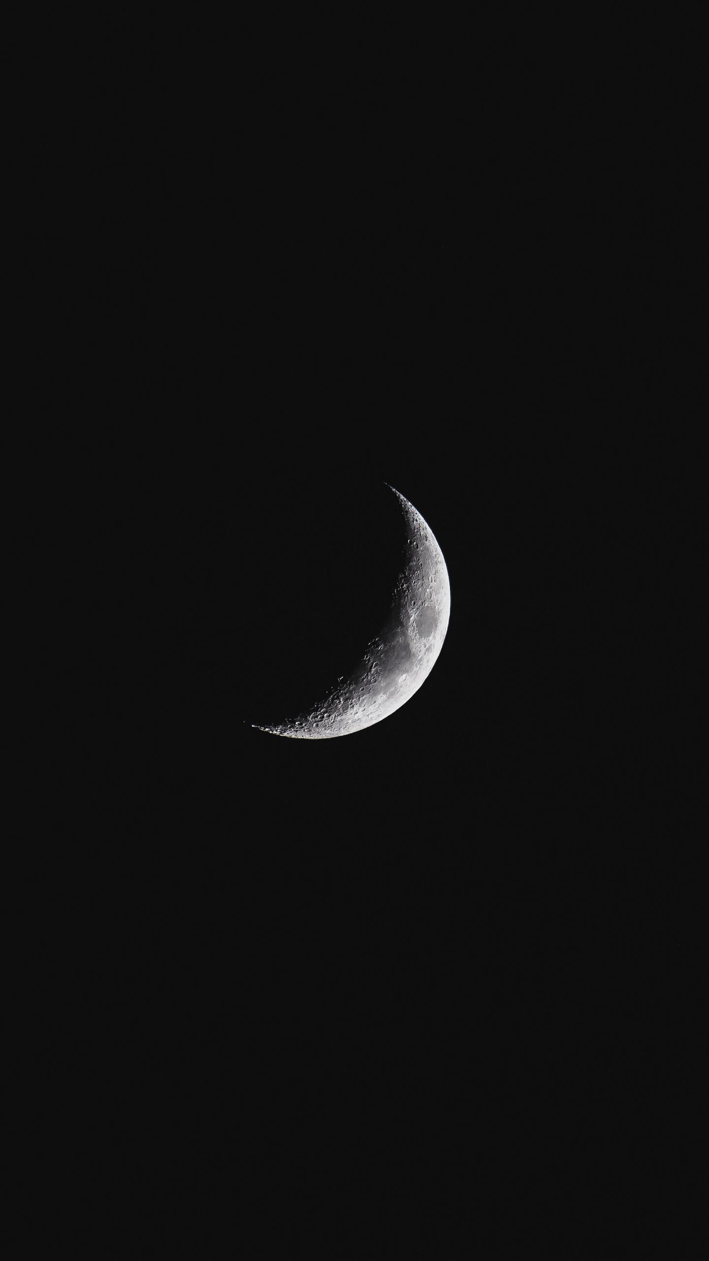 1440x2560 Amoled Display Moon Dark Wallpaper