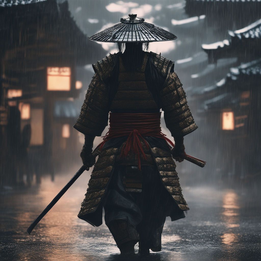 1024x1024 a lone samurai