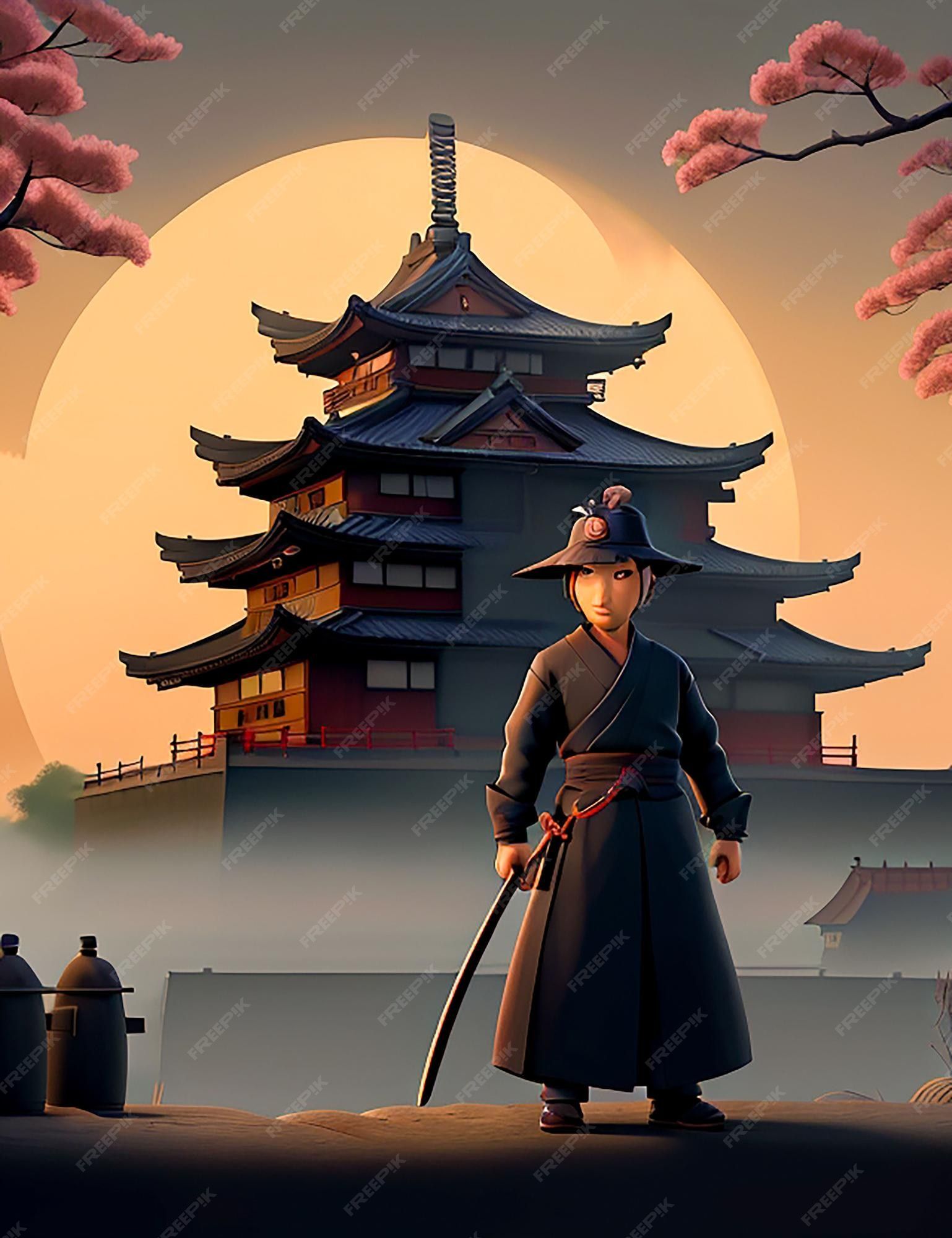 1538x2000 Samurai Digital Art Image