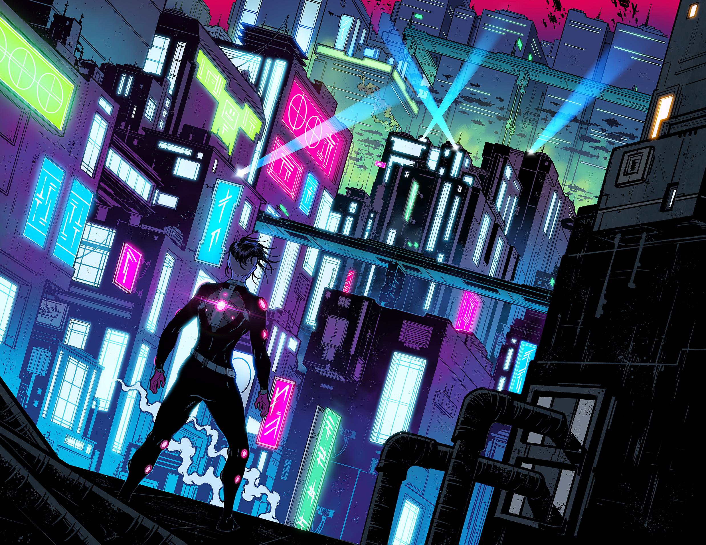 2475x1913 Upcoming Graphic Novel Rogues Comics Ireland: Neon Skies. A Cyberpunk Bladerunner Esque Story (Update: WE REACHED OUR GOAL)