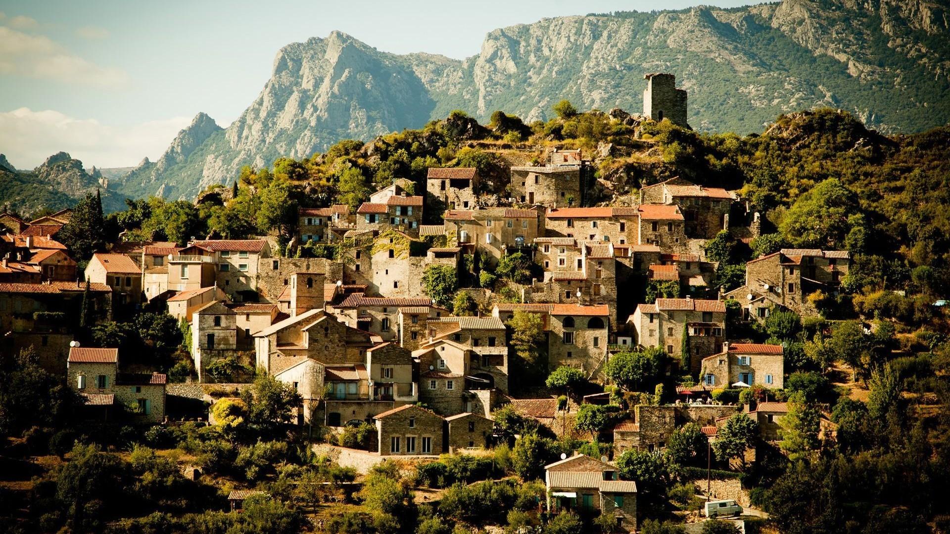 1920x1080 village wallpaper, mountain village, natural landscape, town, human settlement, village