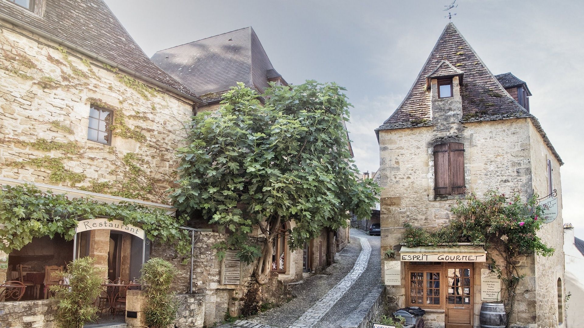 1920x1080 Wallpaper / village, France, outdoors Wallpaper