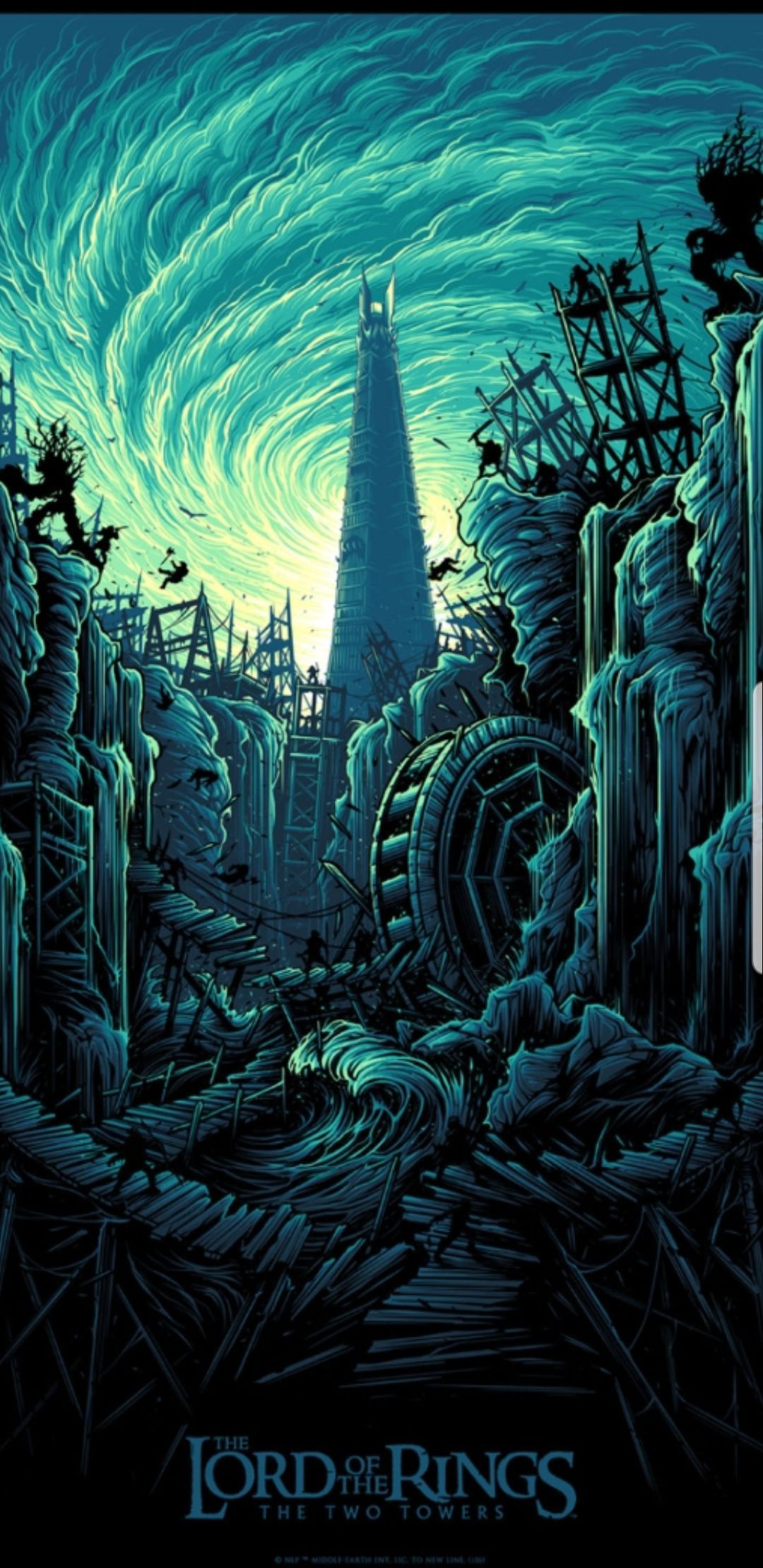 1080x2220 Awesome two towers wallpaper