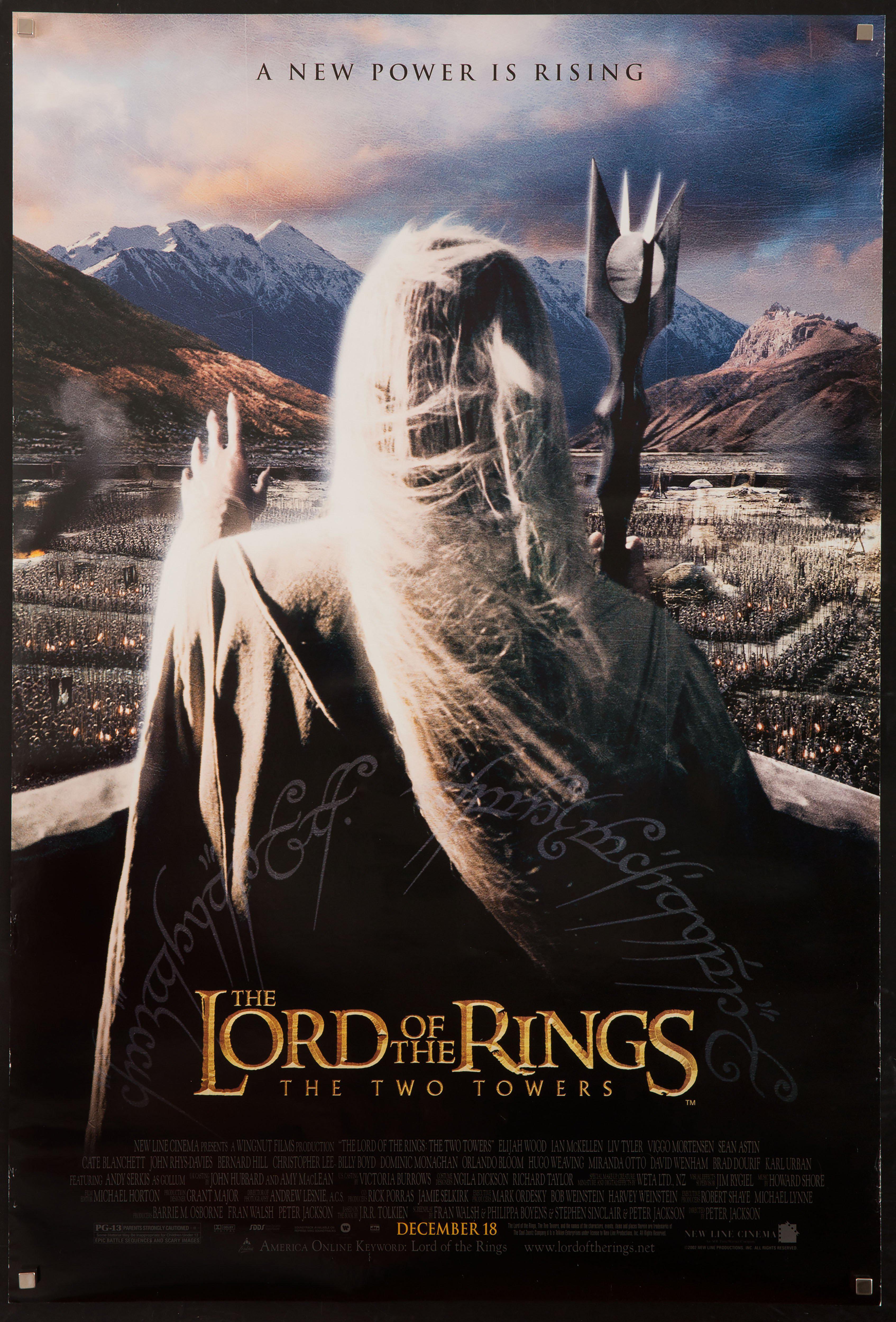 3389x5000 The Lord of the Rings: The Two Towers Movie Poster 2002 1 Sheet