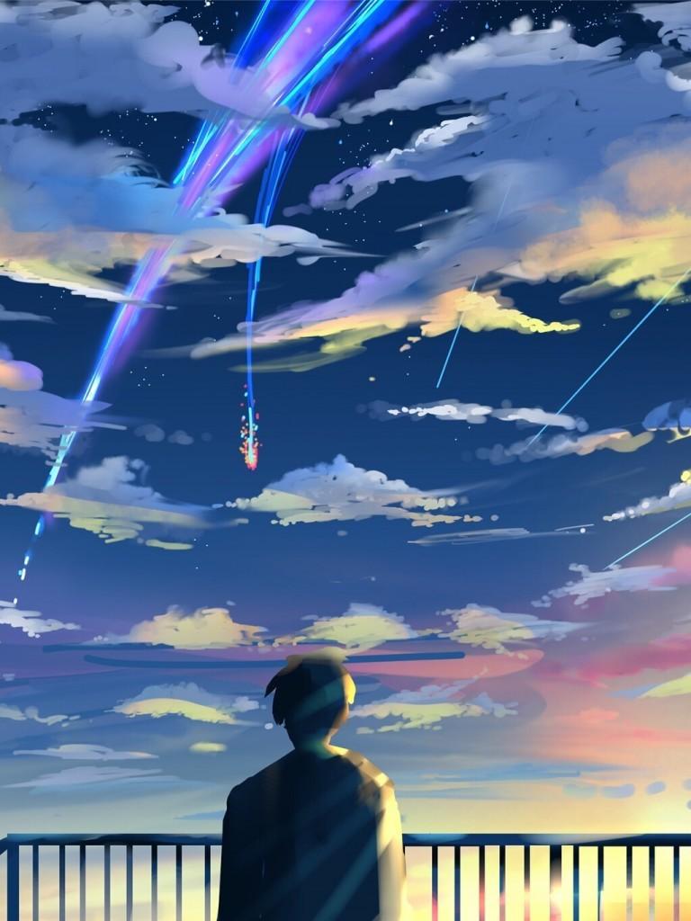 768x1024 Your Name Taki Wallpaper