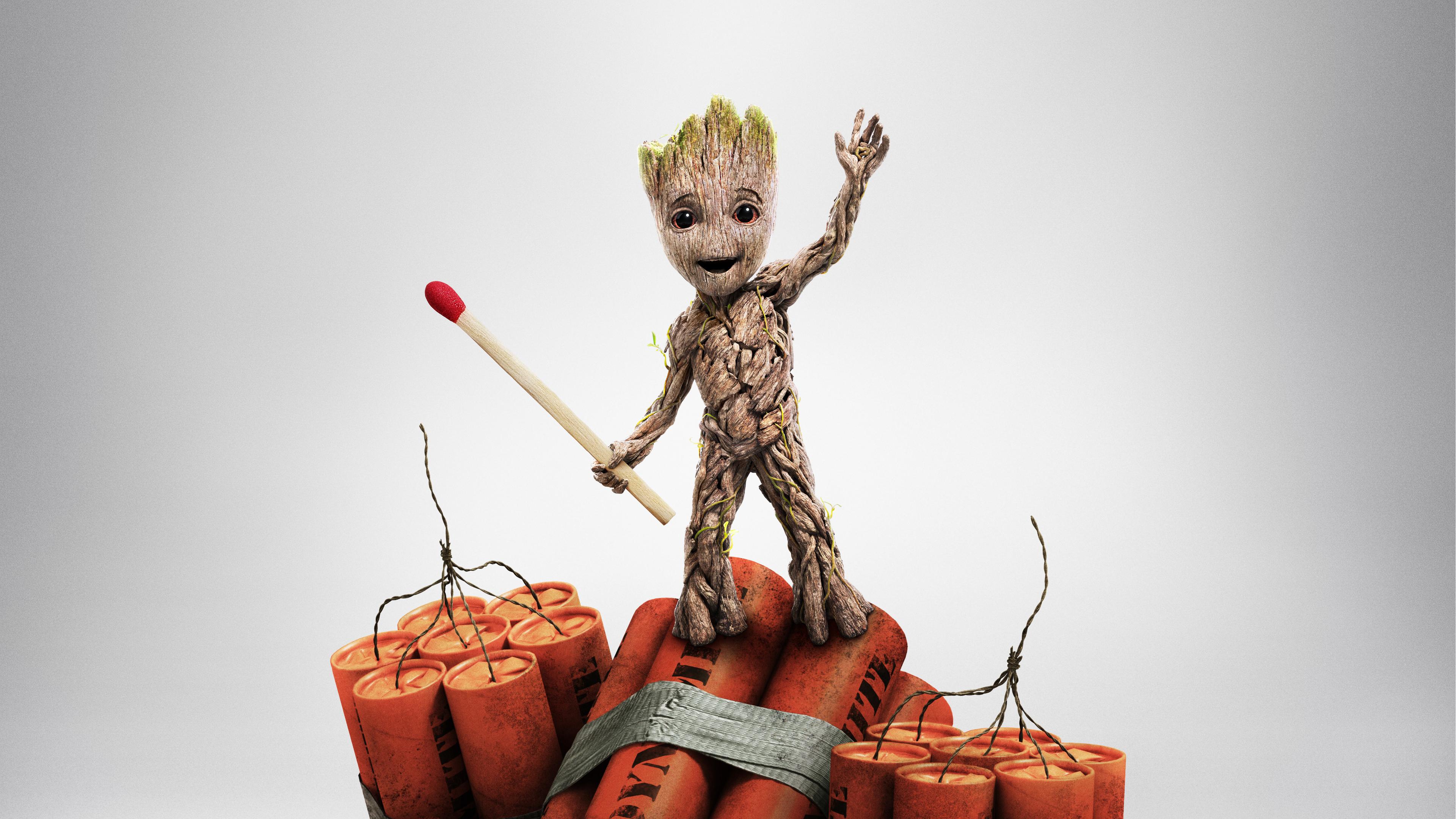 3840x2160 Wallpaper 4k Baby Groot Guardians Of The Galaxy Vol 2 China Poster