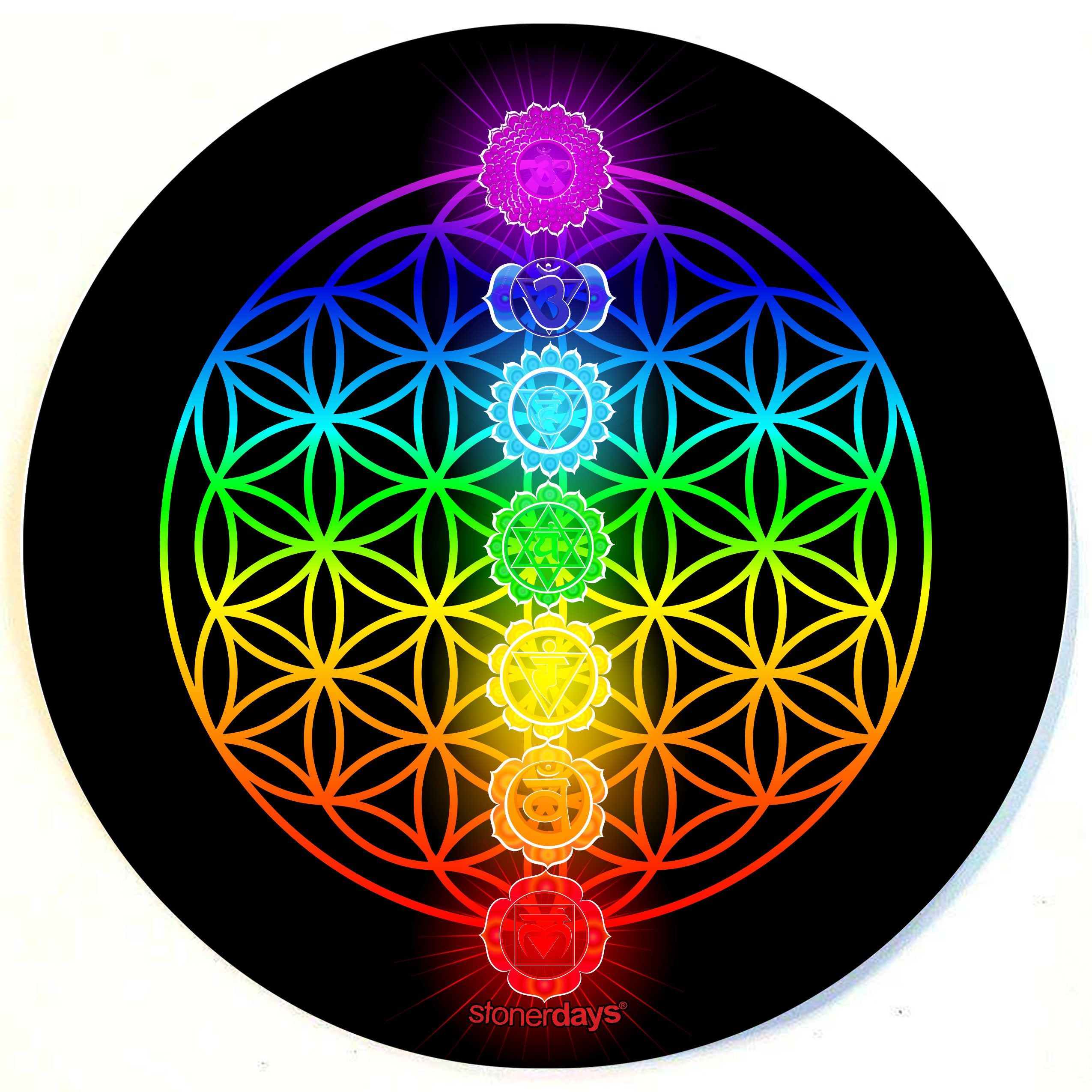 2550x2550 SEVEN CHAKRAS DAB MAT