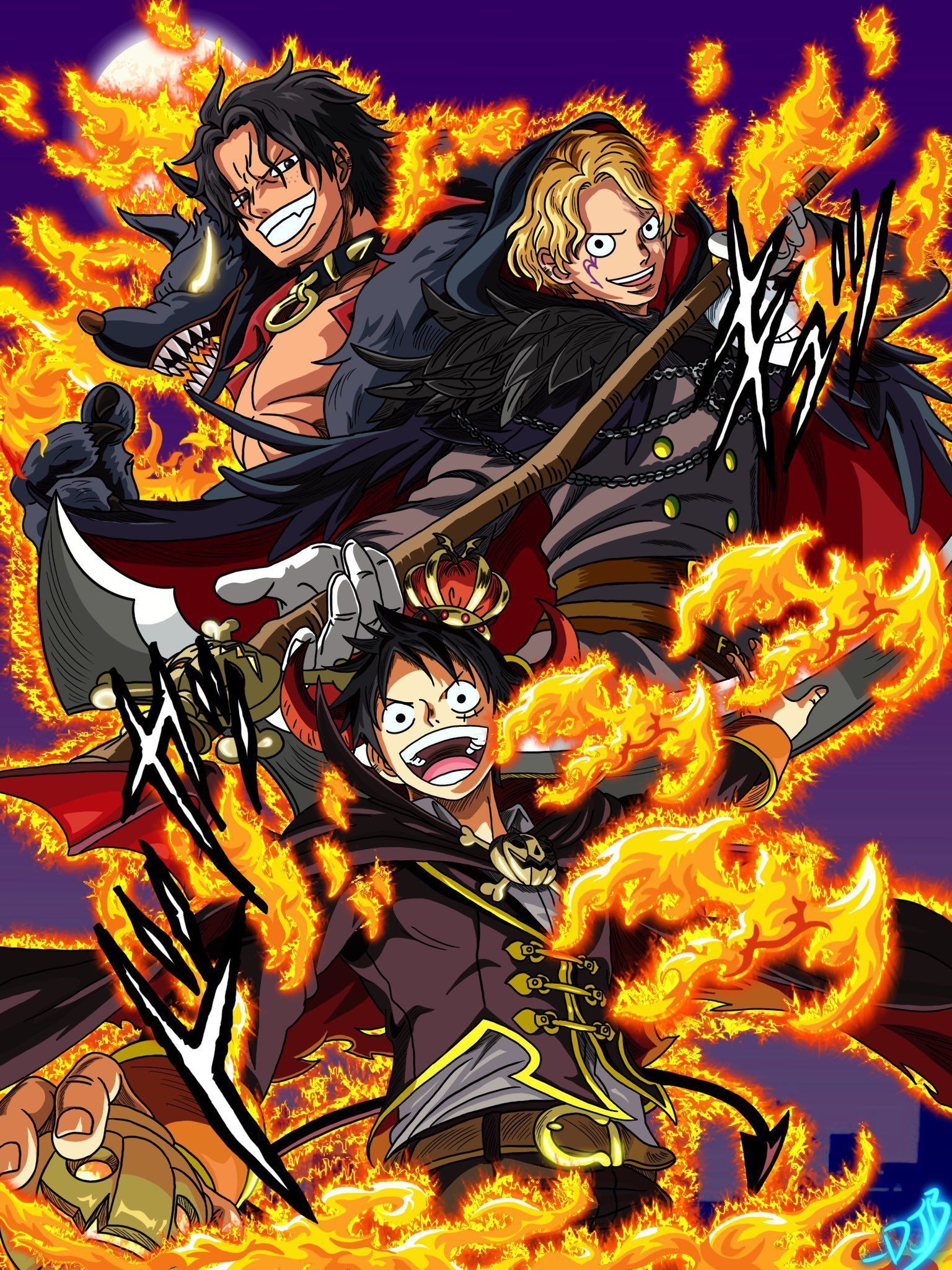 1536x2048 Pizzaguy on X: RT Happy Halloween!!! #luffy #ace #sabo #perona #brook #onepiece #djbgraphicz / X