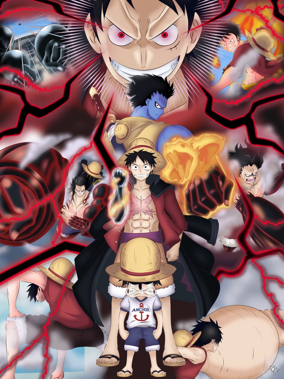 960x1280 Straw Hat Luffy Gab Ojii San ART Street