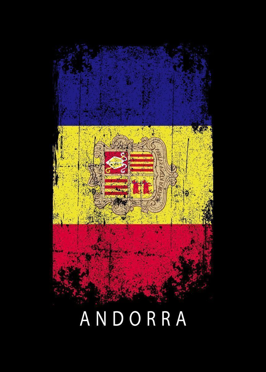 857x1200 ANDORRA Flag' Poster